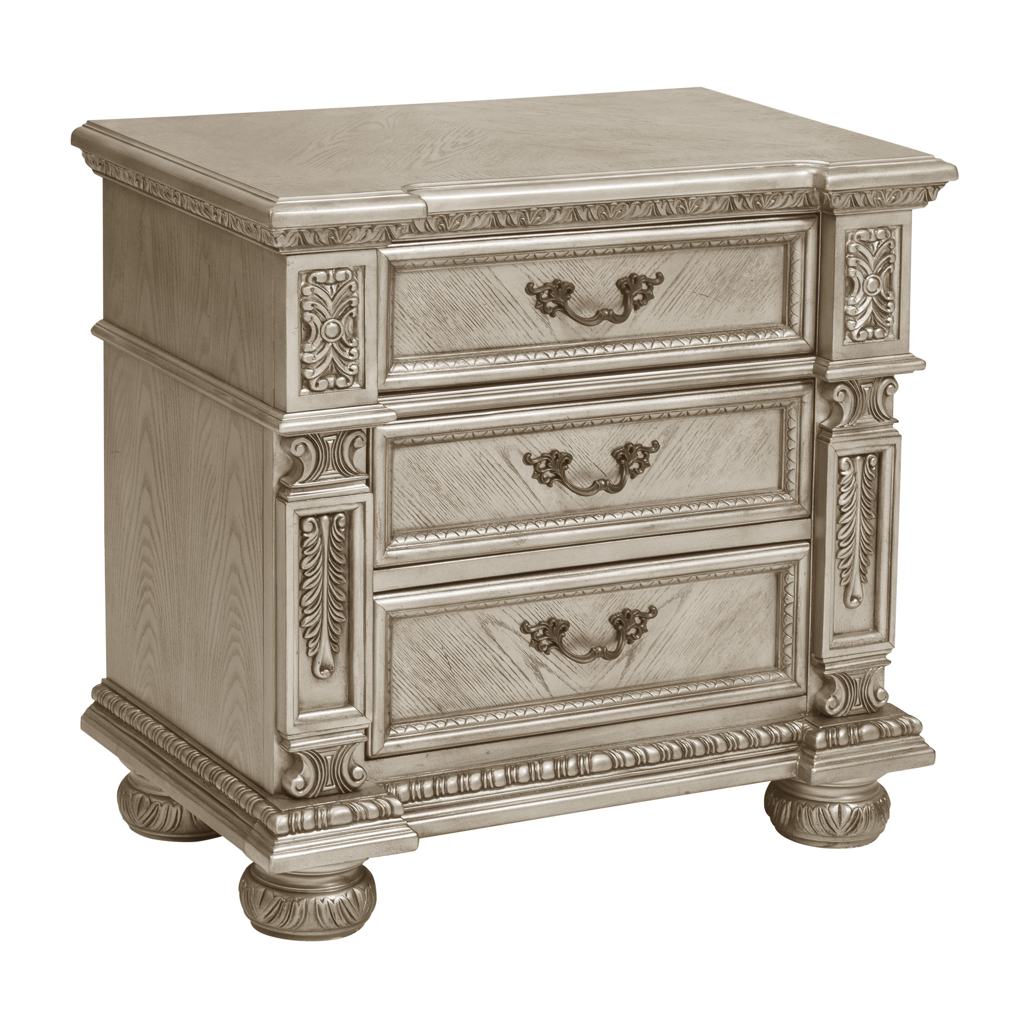Traditional Nightstand 1824PG-4 Catalonia 1824PG-4 in Gold 