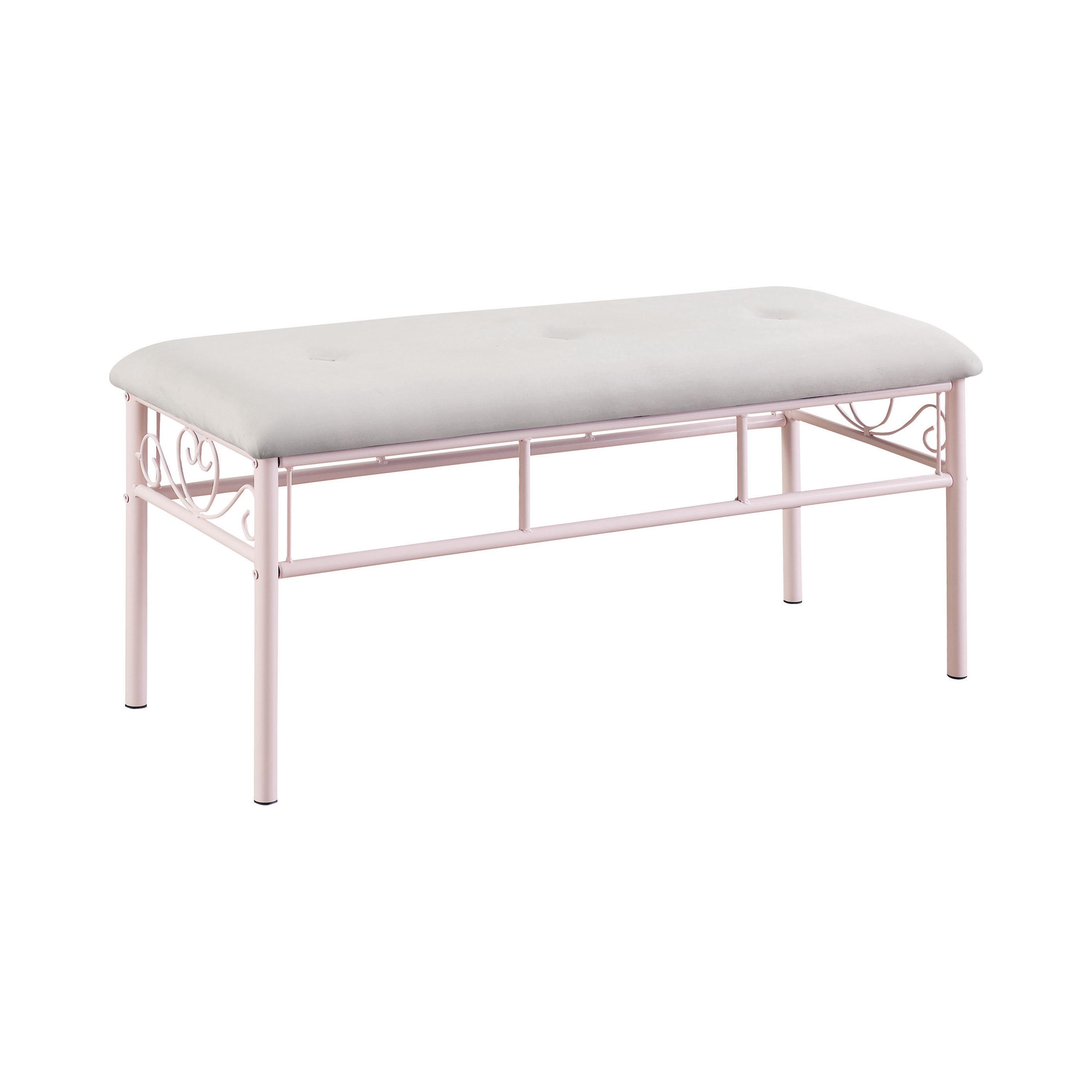 Traditional Bench 401156 Massi 401156 in Pink Fabric