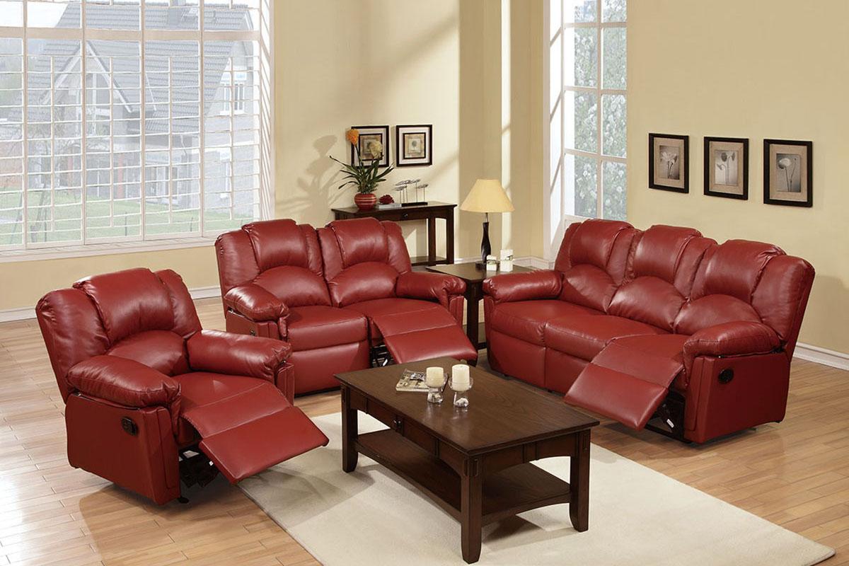 

    
Poundex Furniture F6677 Motion Loveseat Red F6677
