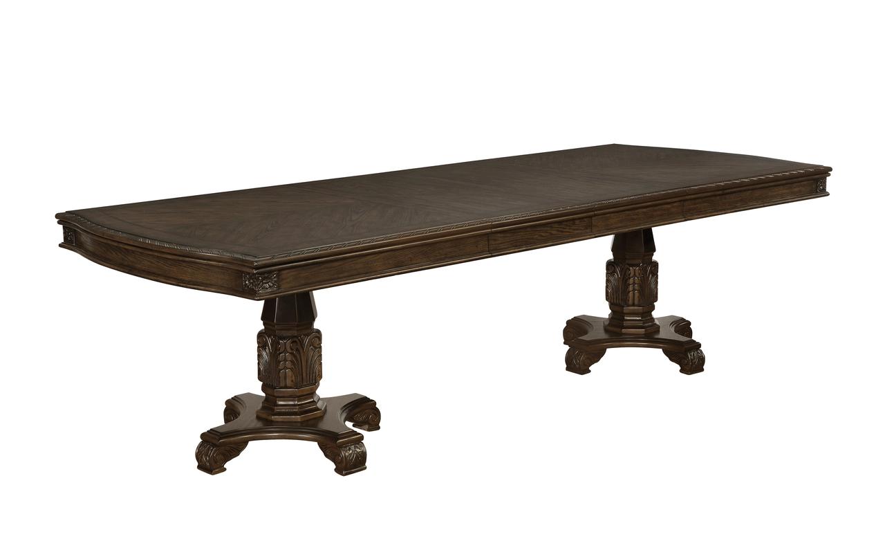 Traditional, Vintage Dining Table Neo Renaissance 2420T-44108 in Rustic Brown 
