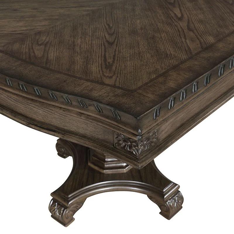 

    
Traditional Rustic Brown Dining Table by Crown Mark Neo Renaissance 2420T-44108
