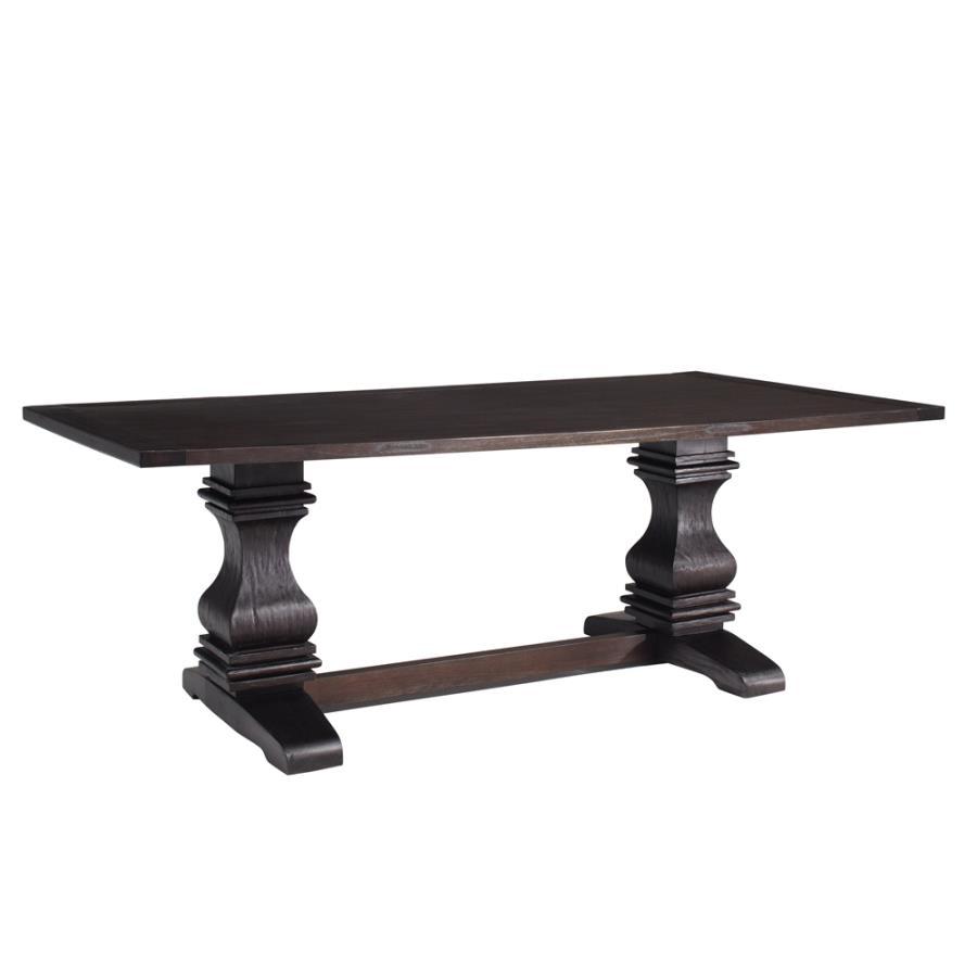 Traditional Dining Table 107411 Parkins 107411 in Espresso 