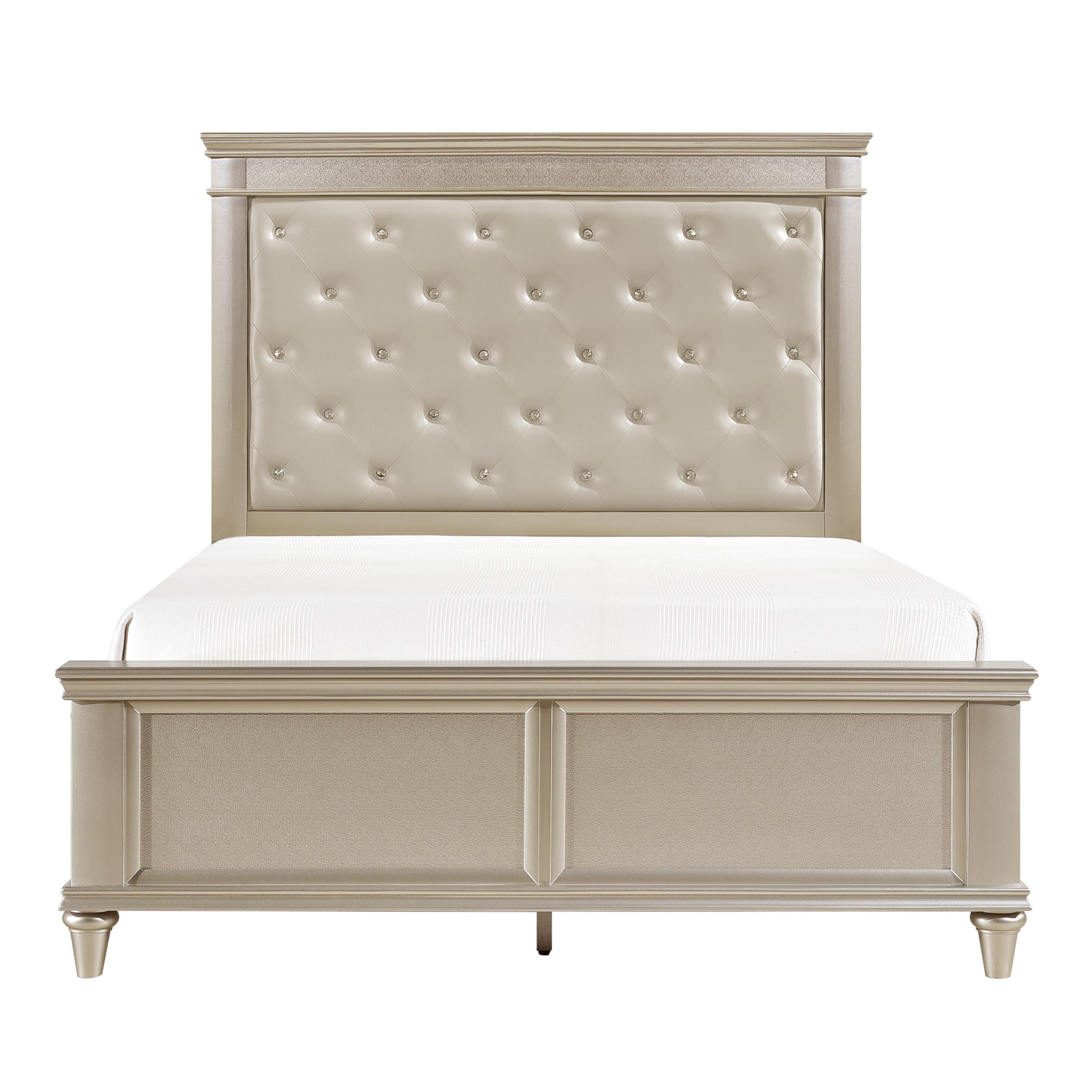 

    
Traditional Silver & Off-White Wood Queen Bed Homelegance 1928-1* Celandine
