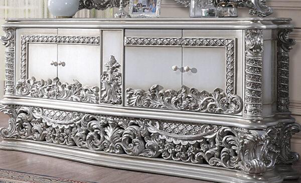Traditional Dresser With Mirror HD-1808 HD-DR1808-2PC in Silver 