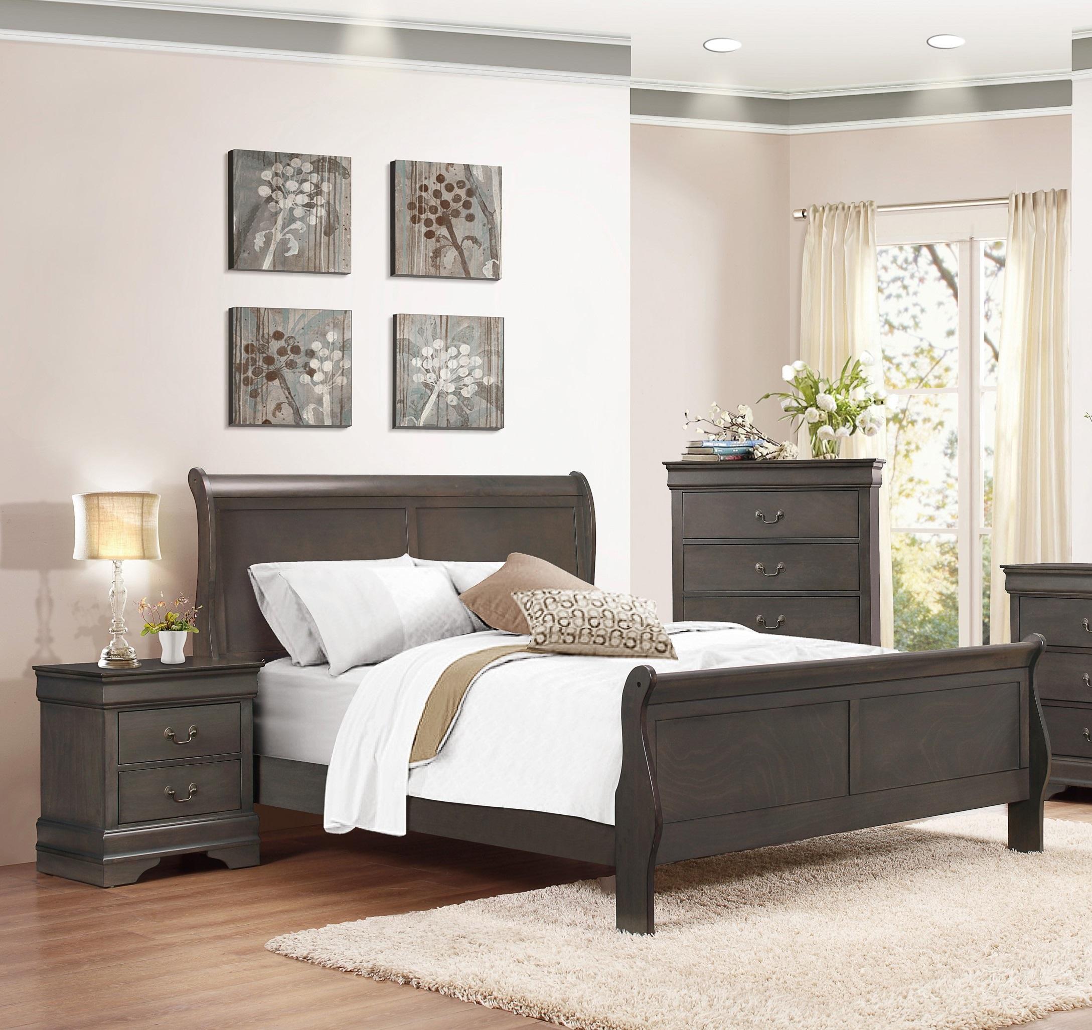 

    
Traditional Stained Gray Wood CAL Bedroom Set 3pcs Homelegance 2147KSG-1CK* Mayville
