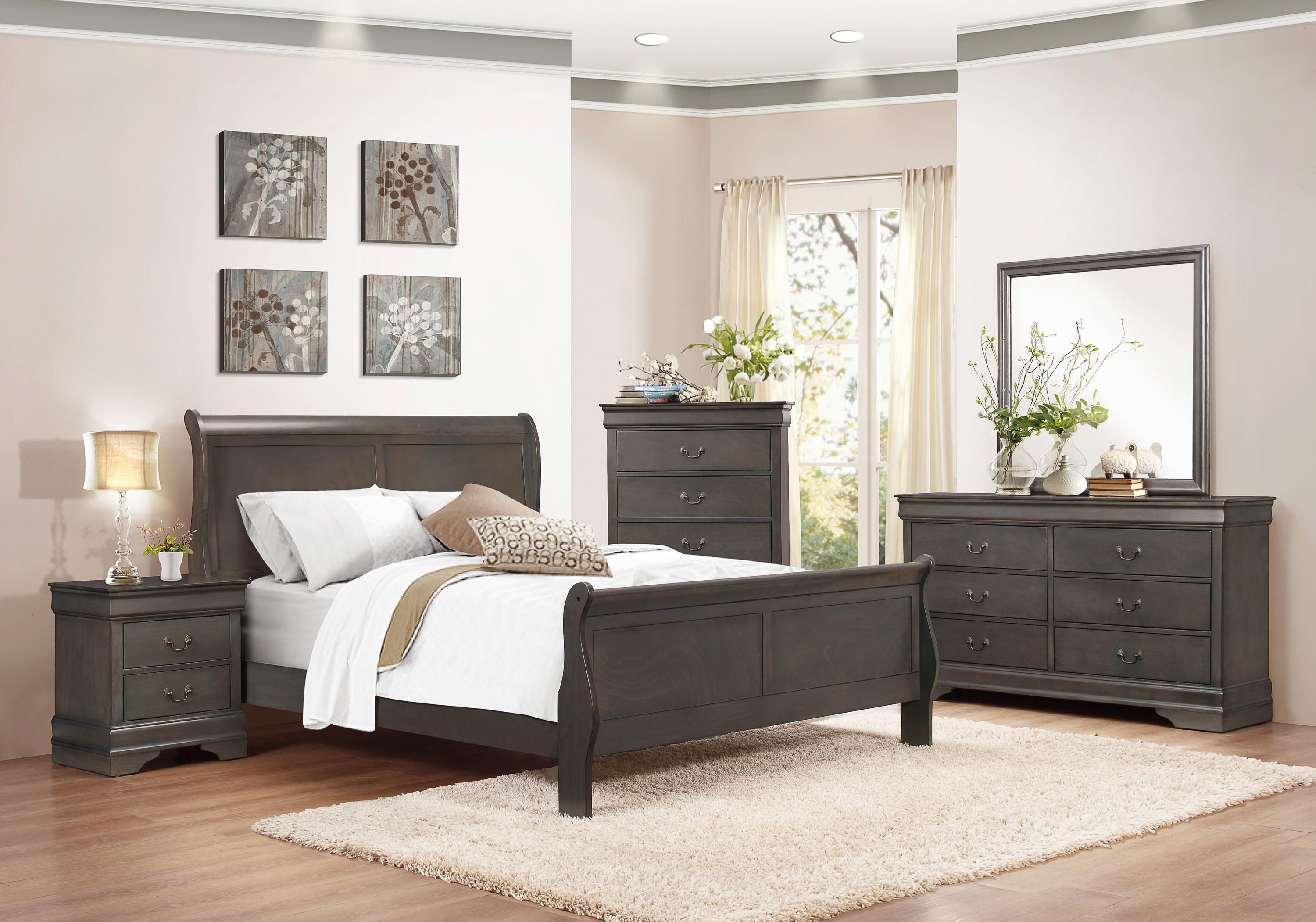 

    
Traditional Stained Gray Wood CAL Bedroom Set 5pcs Homelegance 2147KSG-1CK* Mayville
