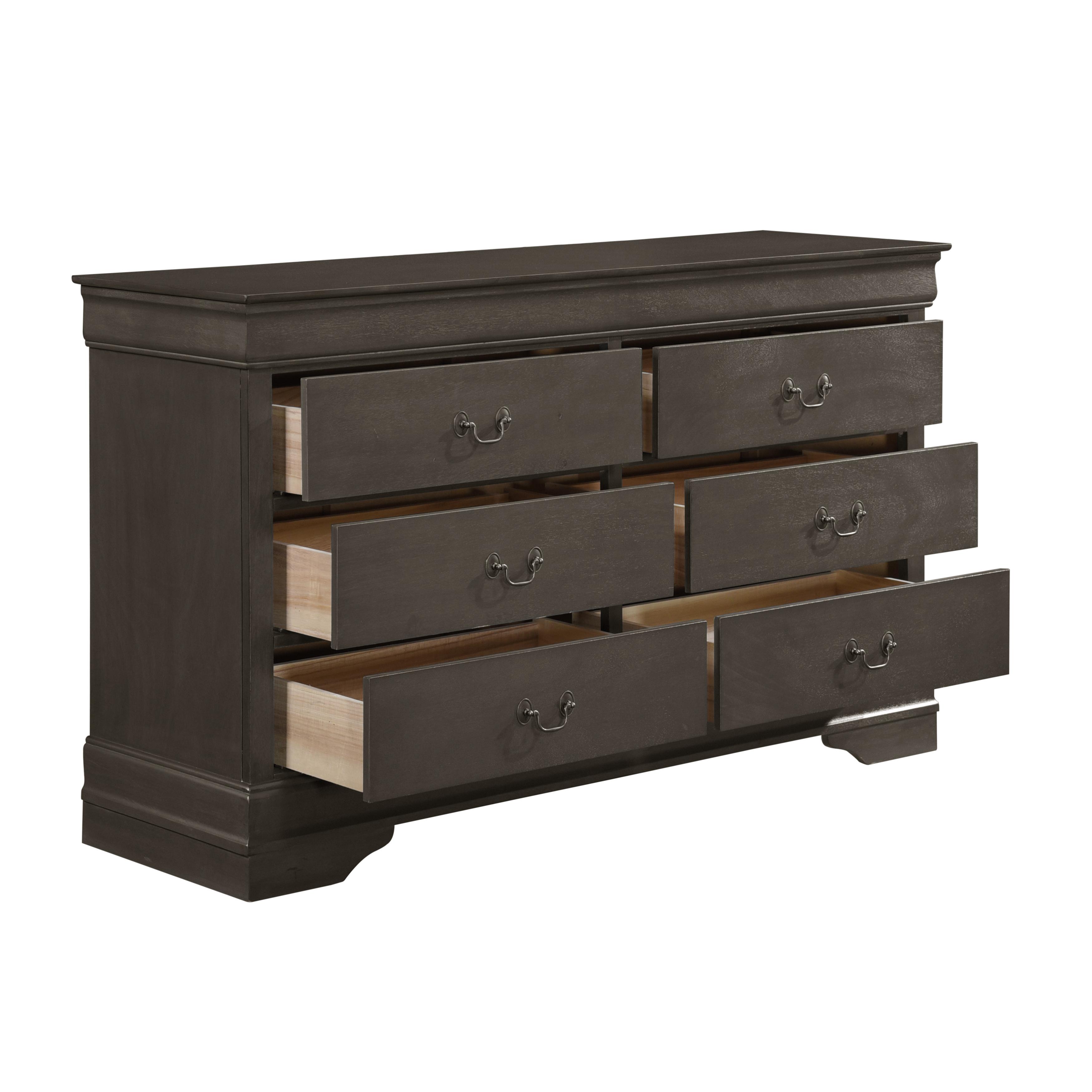 

    
Traditional Stained Gray Wood Dresser Homelegance 2147SG-5 Mayville
