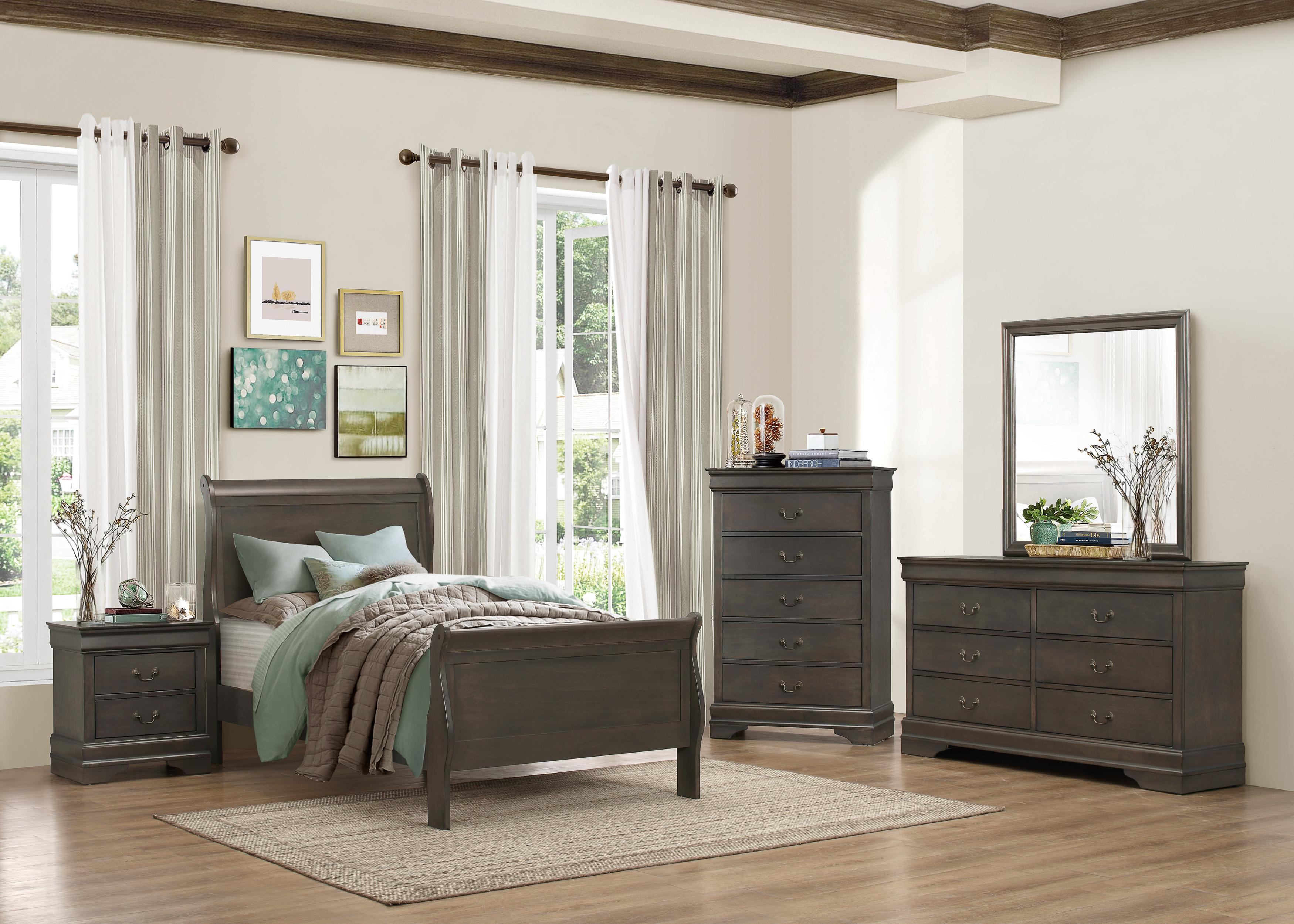 

                    
Buy Traditional Stained Gray Wood Dresser w/Mirror Homelegance 2147SG-5*6 Mayville
