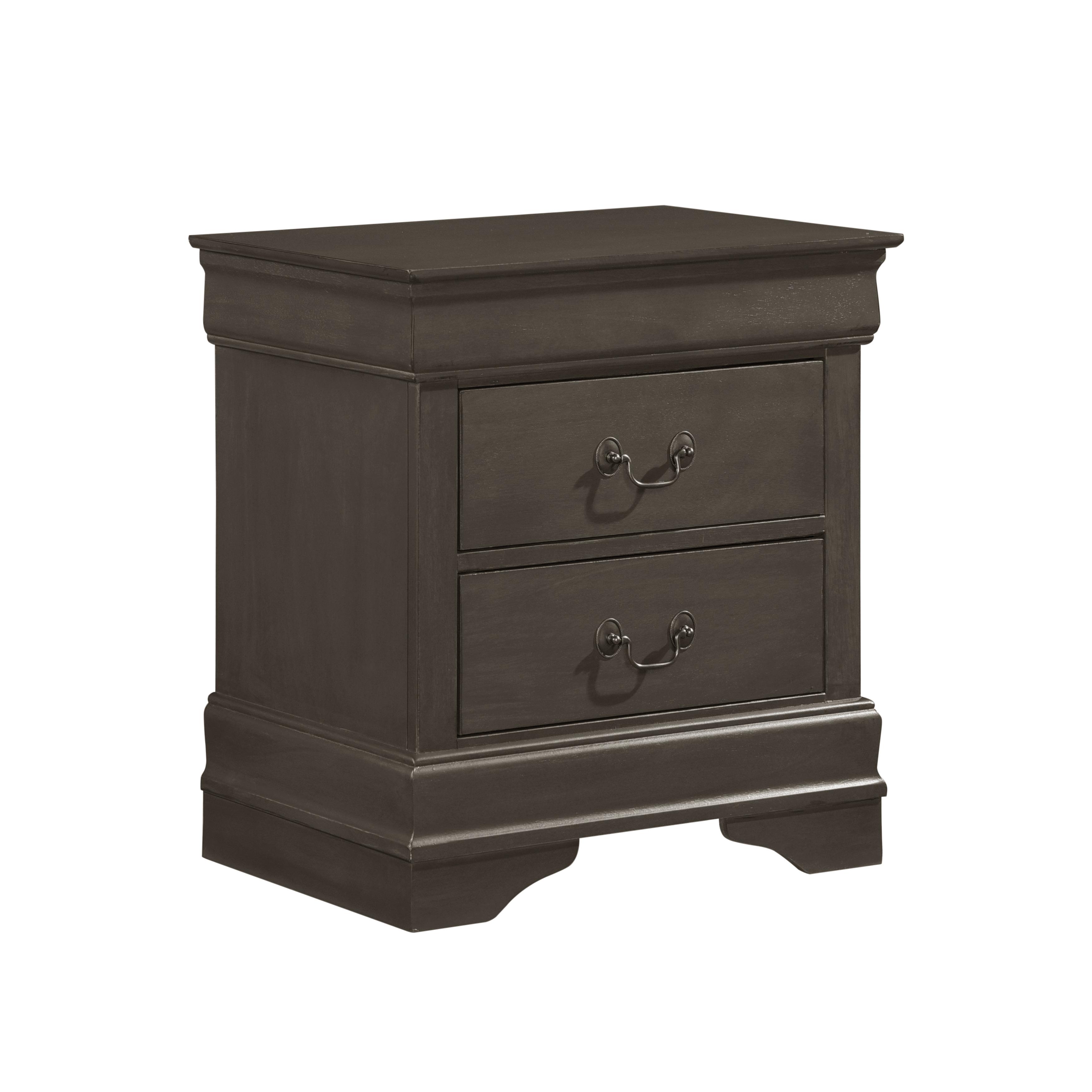 

    
Traditional Stained Gray Wood Nightstand Homelegance 2147SG-4 Mayville
