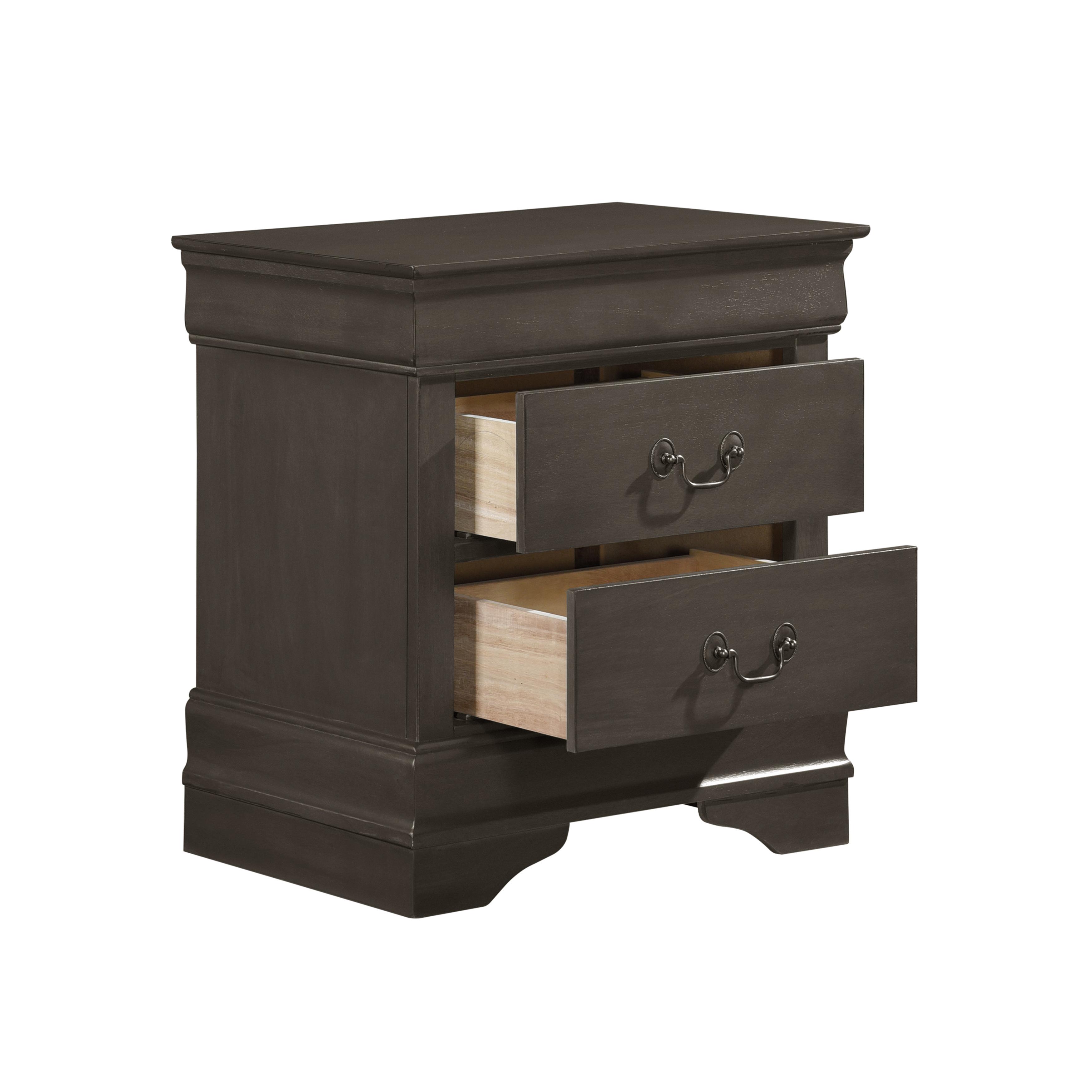 

    
Traditional Stained Gray Wood Nightstand Homelegance 2147SG-4 Mayville
