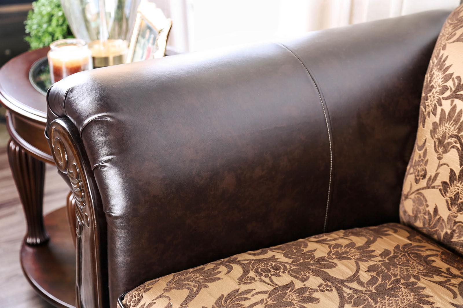 

                    
Buy Traditional Tan & Dark Brown Living Room Set 3pcs Furniture of America Quirino & Centinel
