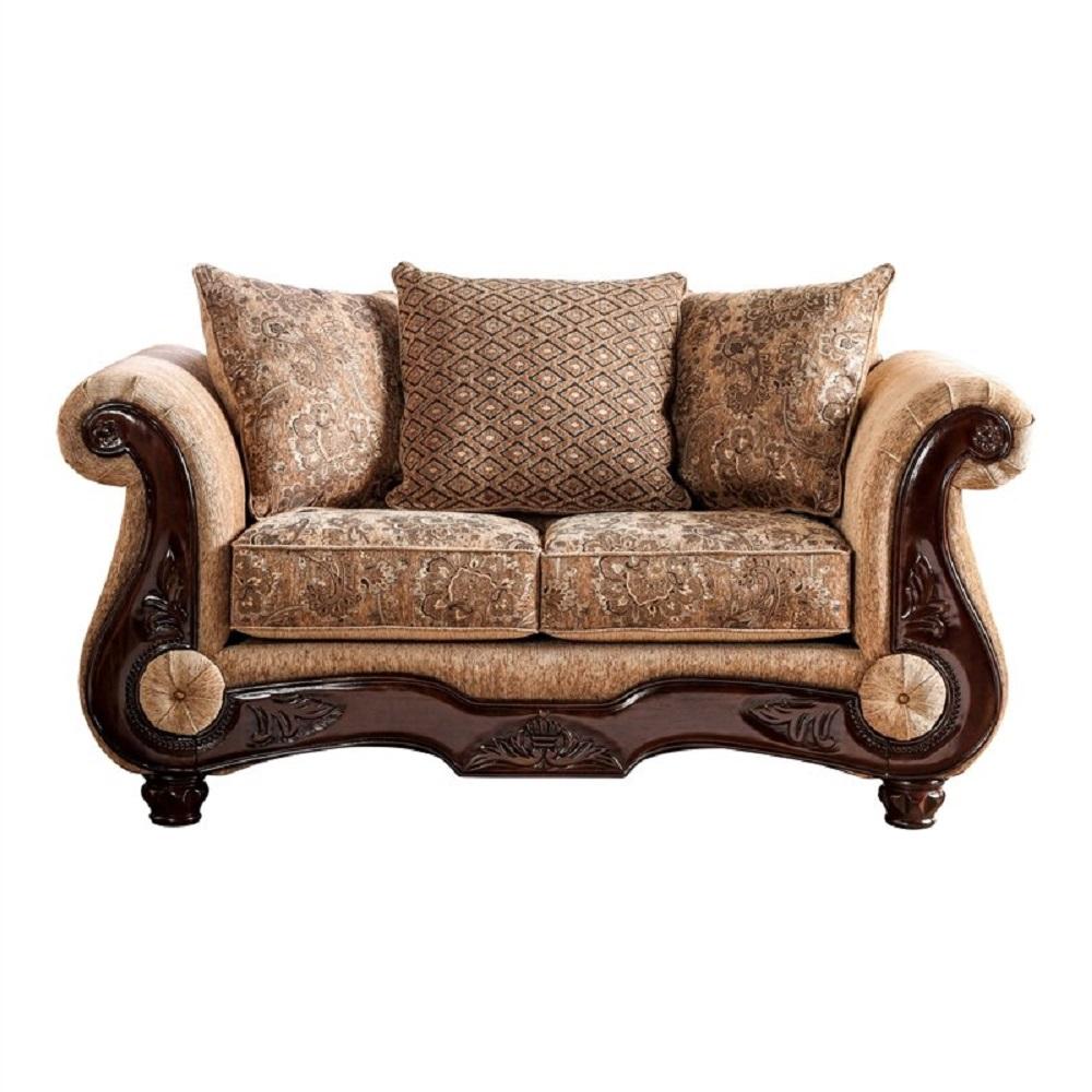 

                    
Furniture of America SM6407-5PC Nicanor &amp; Cheshire Sofa Loveseat and Coffee Table Set Tan Chenille Purchase 
