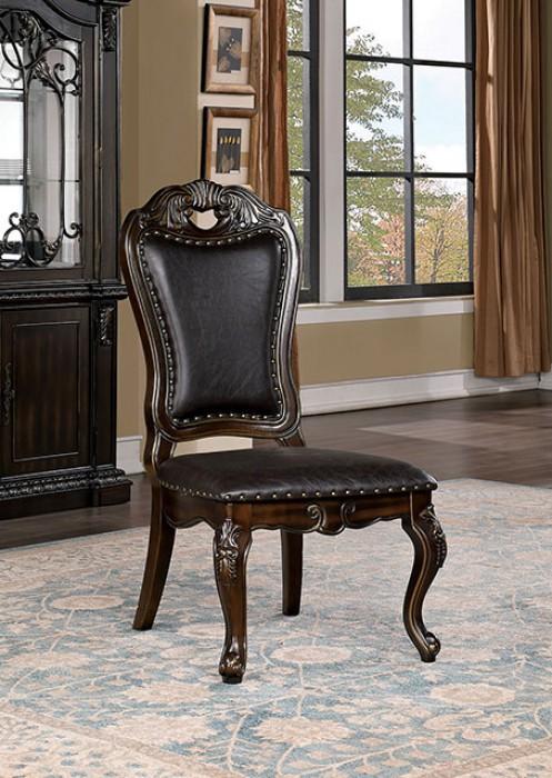 

    
Furniture of America CM3146SC Lombardy Dining Side Chair Walnut CM3146SC
