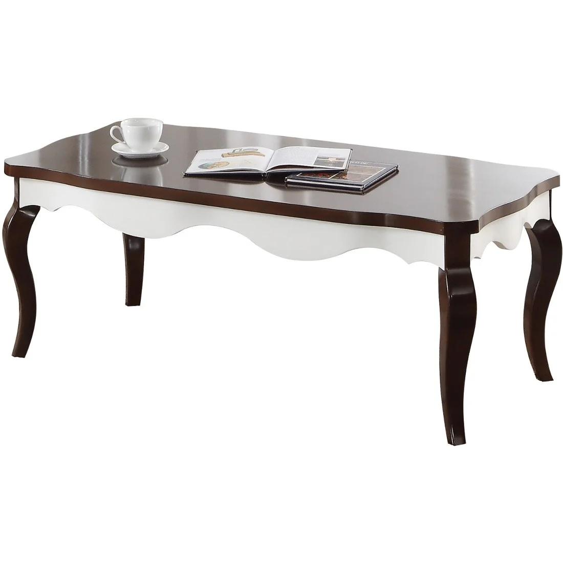 

    
Traditional Walnut & White Coffee Table + End Table + Sofa Table by Acme Mathias 80680-3pcs
