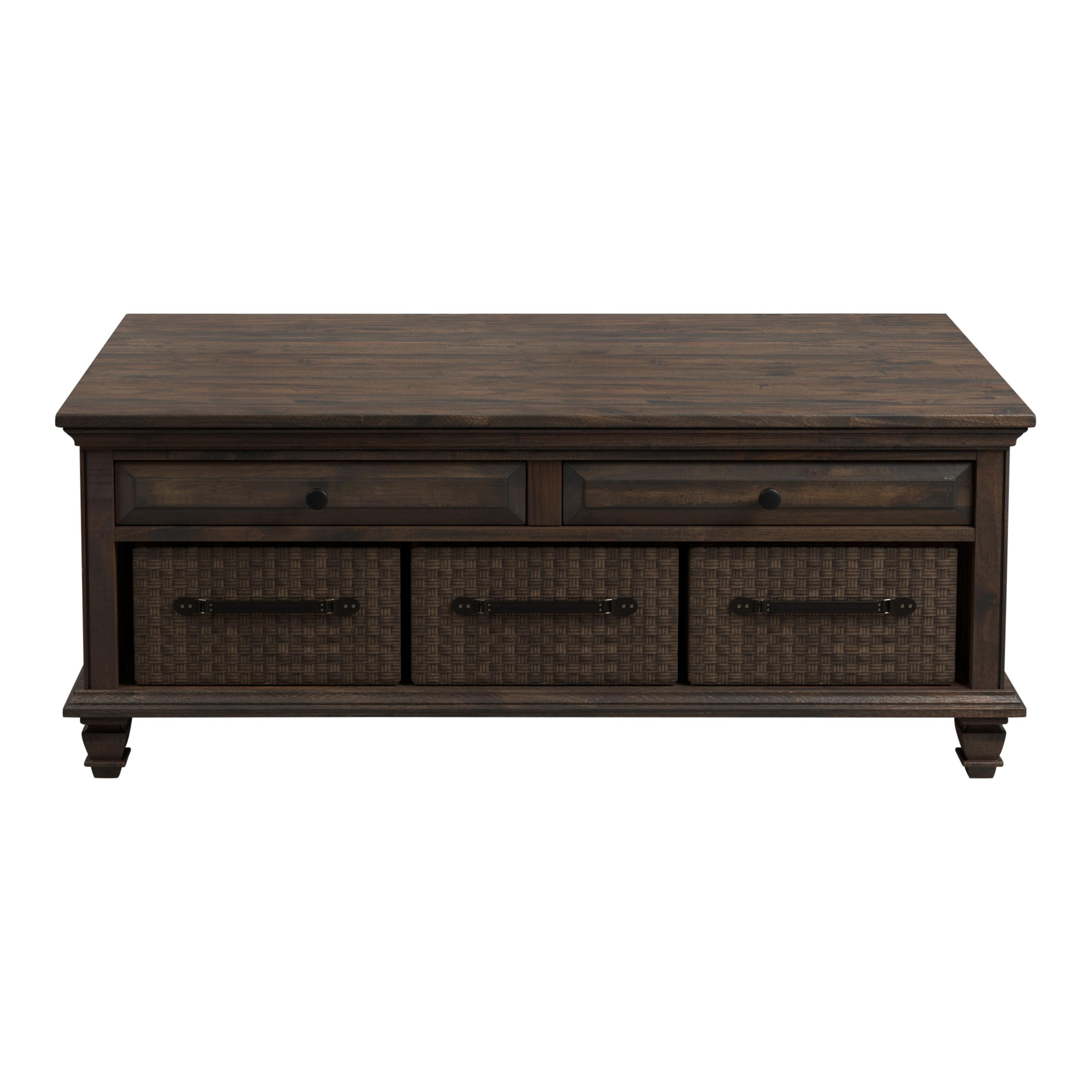 Traditional Coffee Table 724058 724058 in Brown 