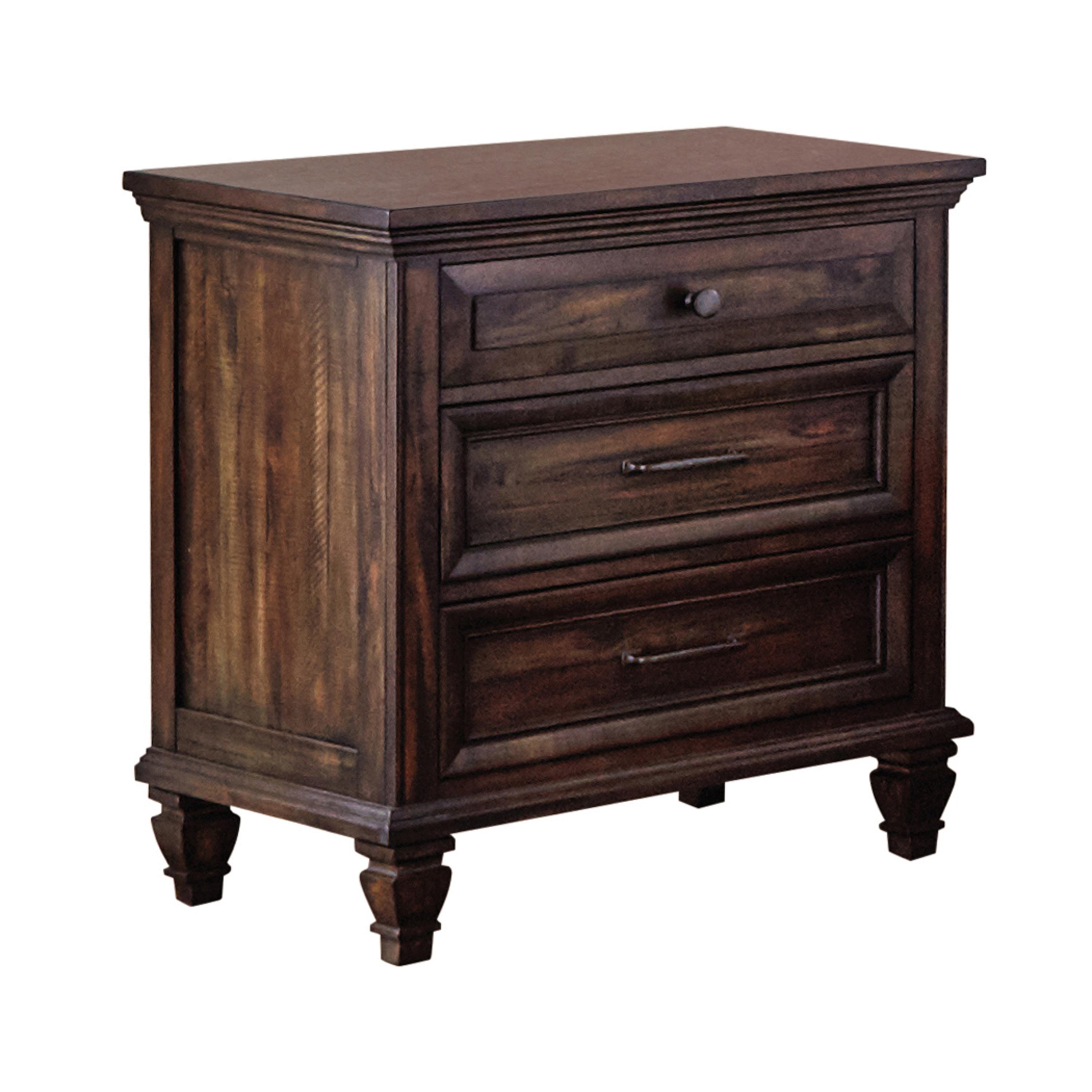 

    
Traditional Weathered Burnished Brown Wood Nightstand Coaster 223032 Avenue
