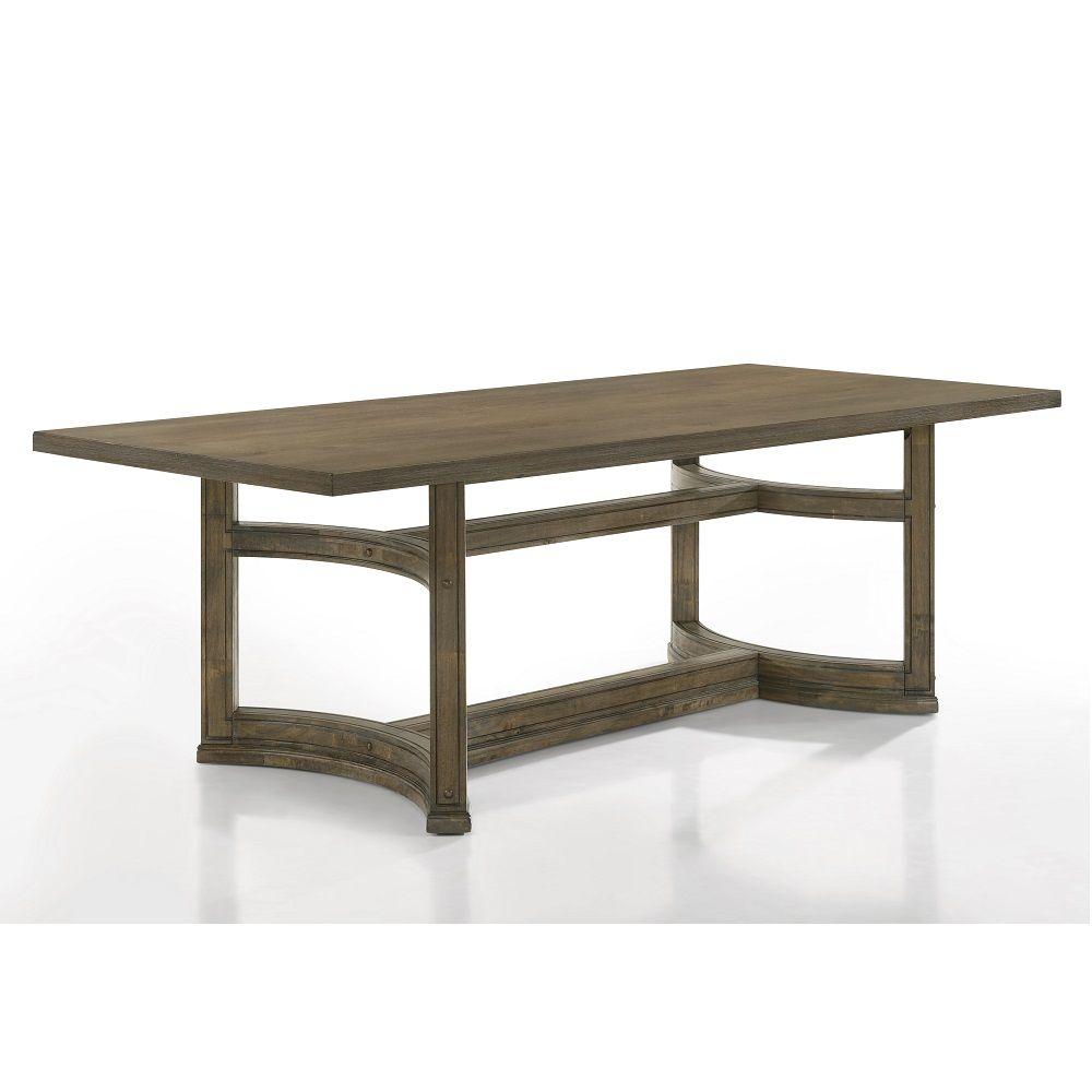 

    
Traditional Weathered Oak Composite Wood Dining Table Acme Parfield DN01807-DT
