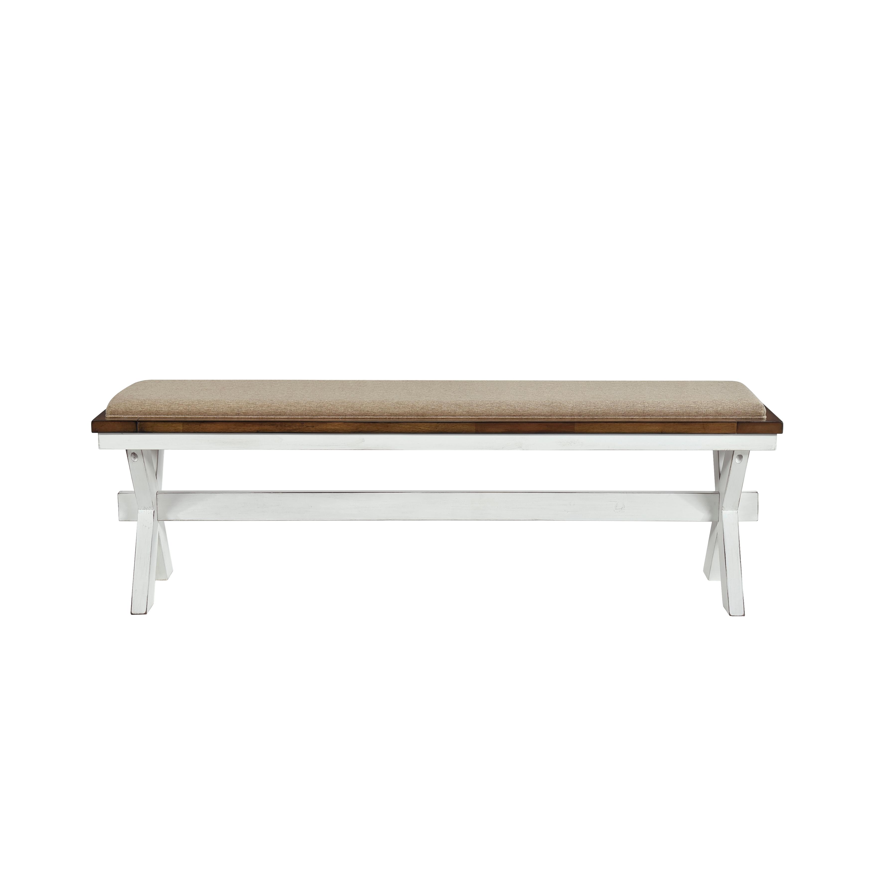 

    
Traditional White and Khaki Wood Bench Homelegance Brunson 5865-13-B
