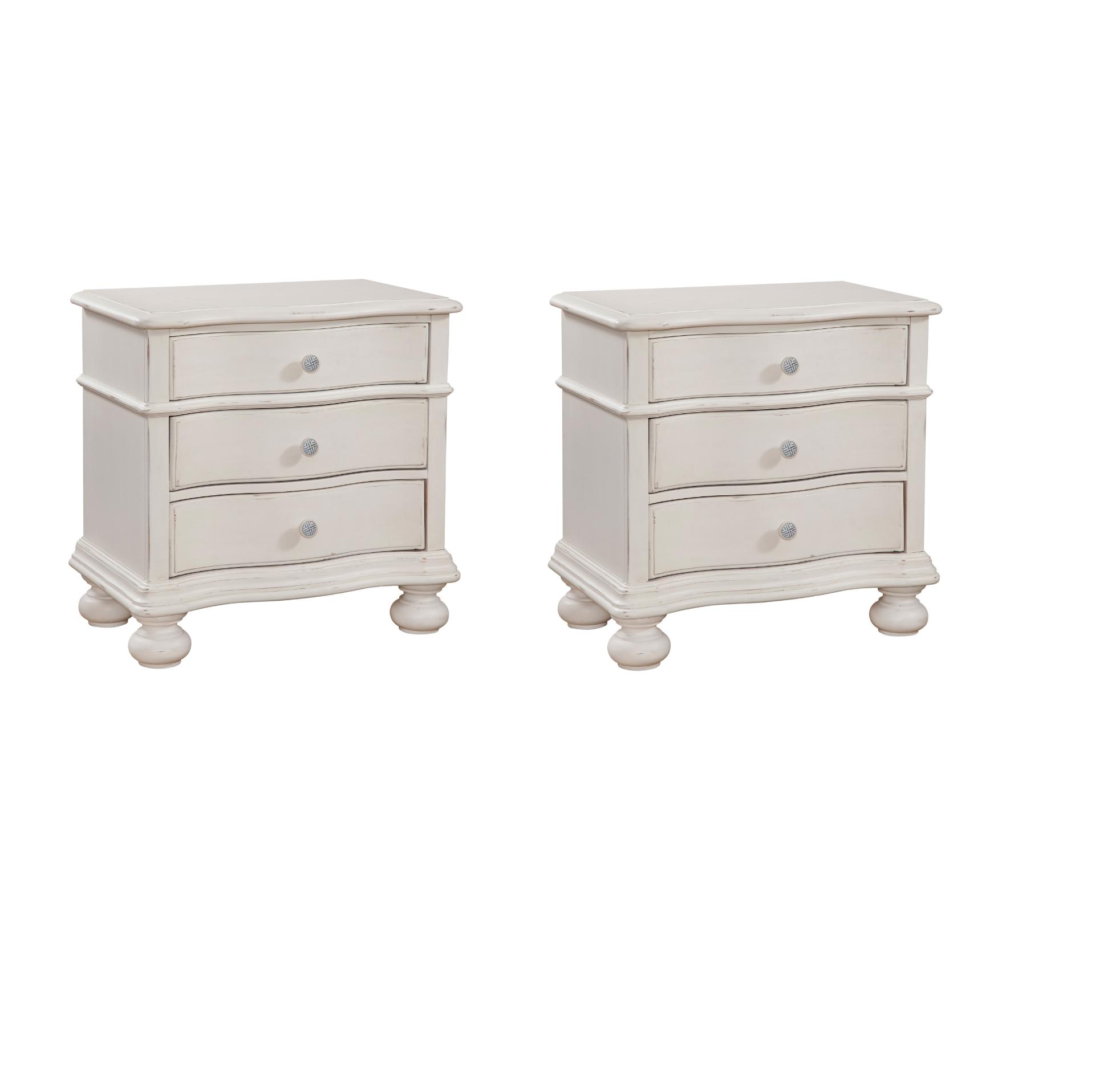 

    
Traditional White  Nightstand Set 2 Rodanthe 3910-430 American Woodcrafters
