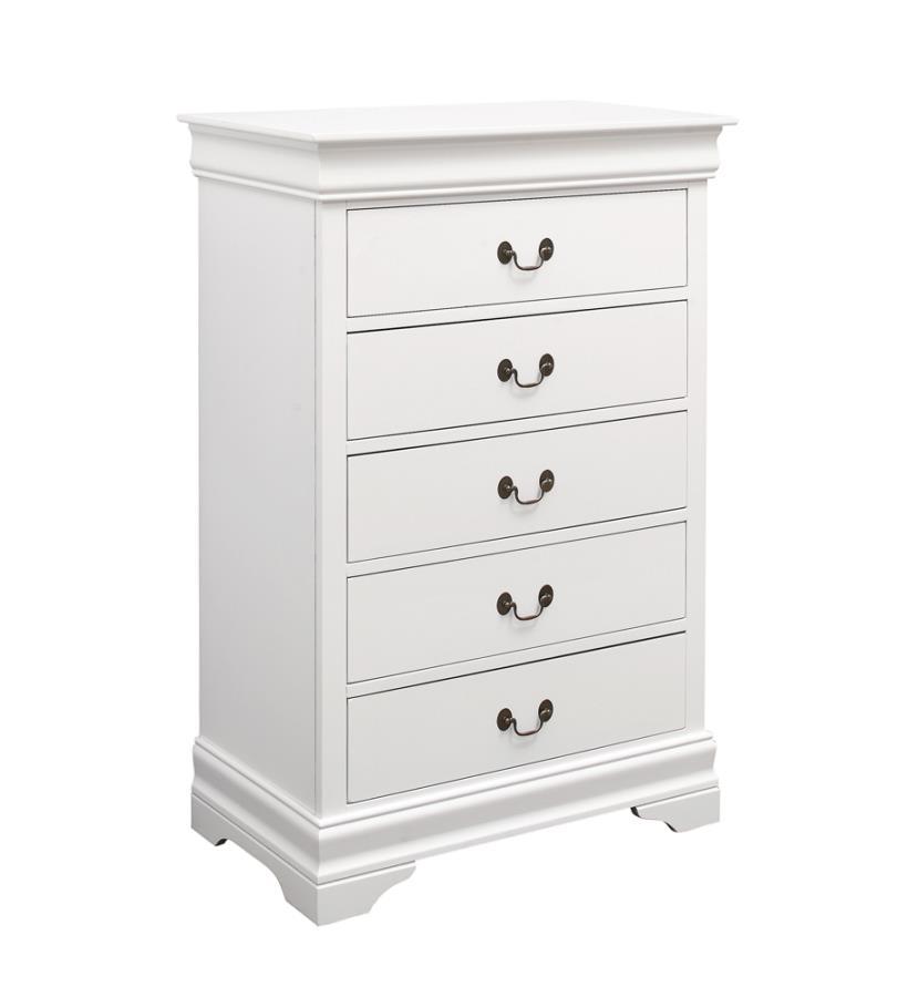 

    
Traditional White Solid Hardwood Chest Coaster 204695 Louis Philippe
