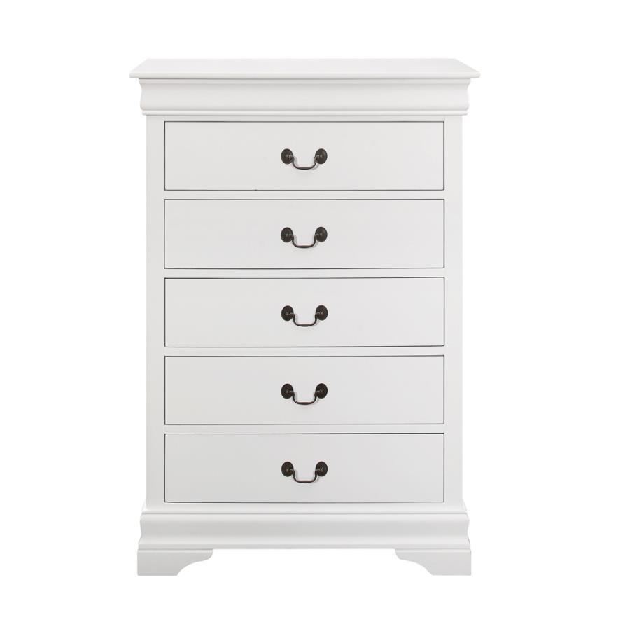

    
Traditional White Solid Hardwood Chest Coaster 204695 Louis Philippe
