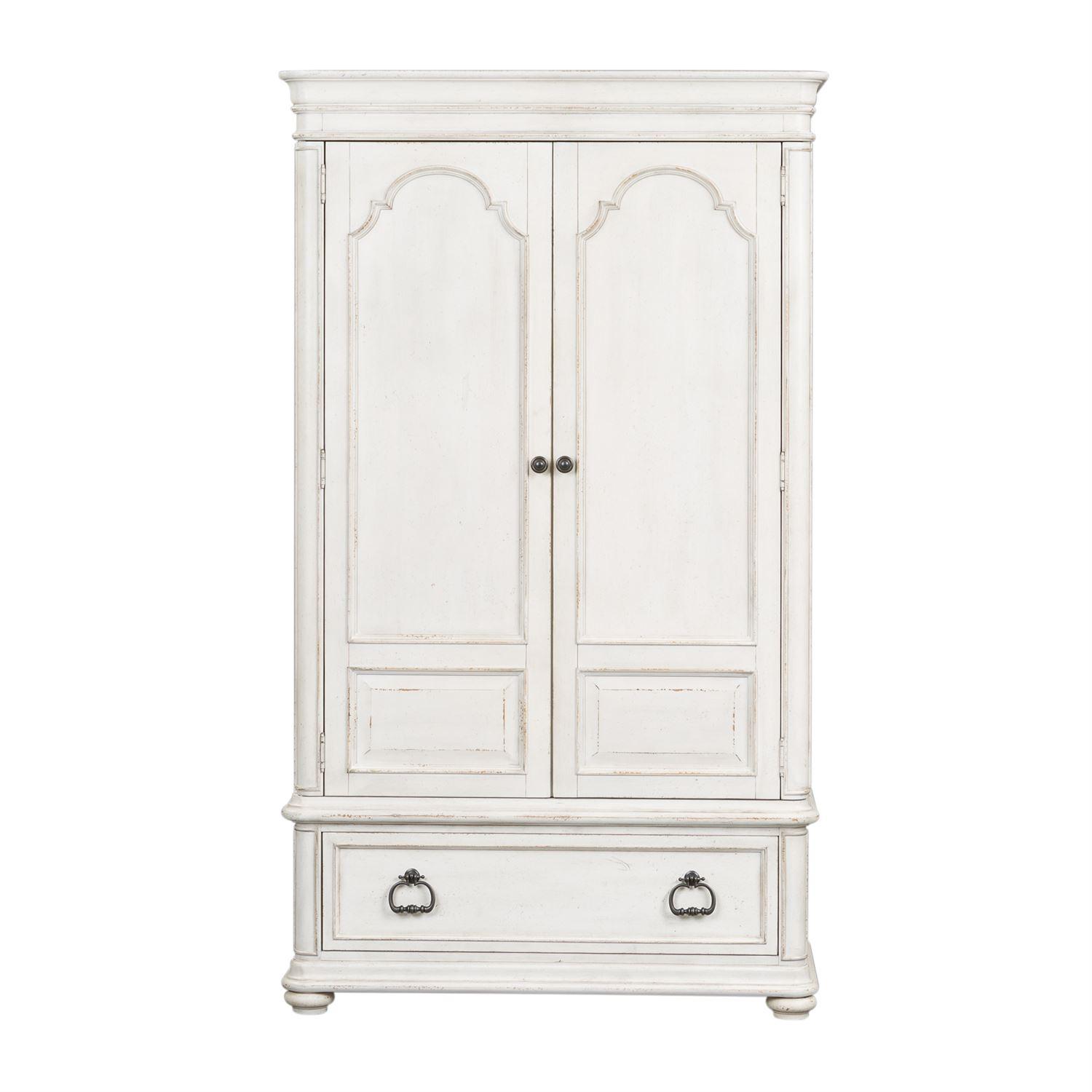 Traditional White Wood Armoire Parisian Marketplace (698-BR) Liberty ...