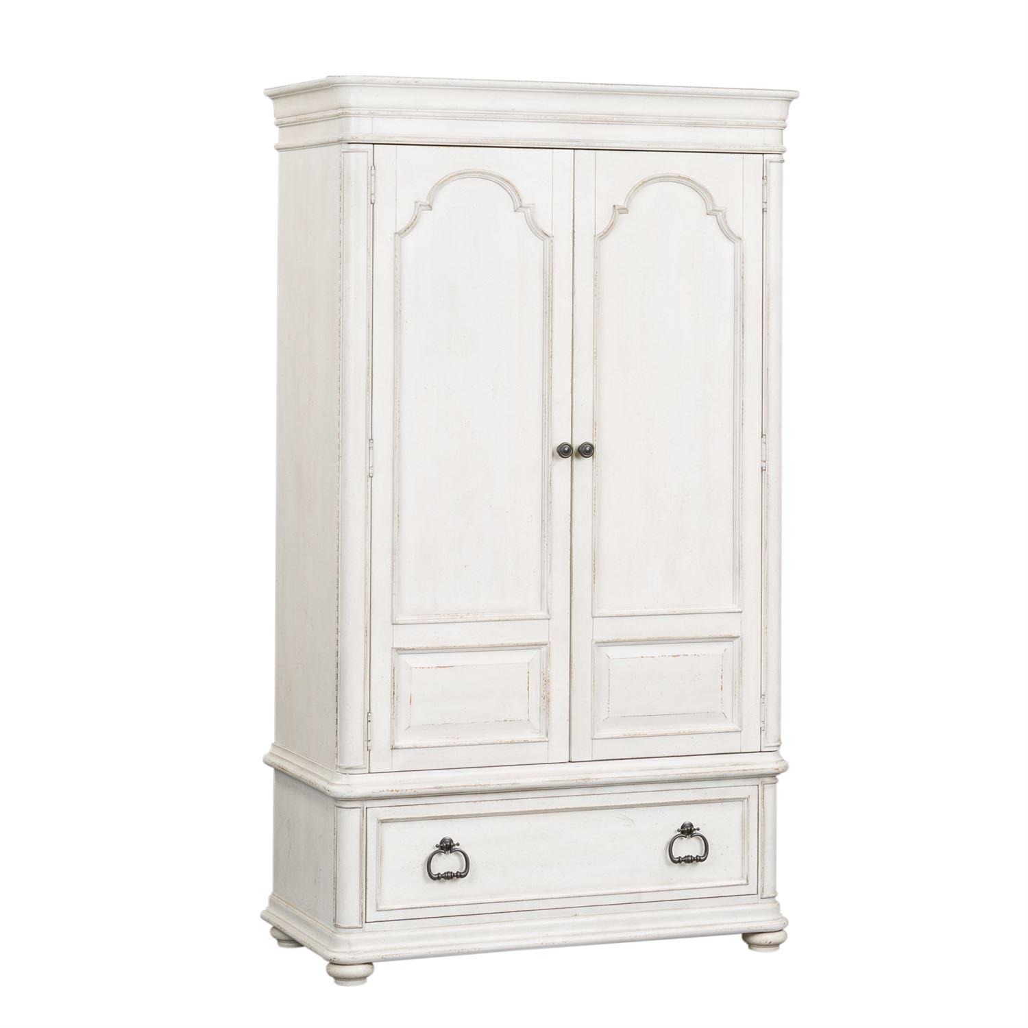 Traditional White Wood Armoire Parisian Marketplace (698-BR) Liberty ...