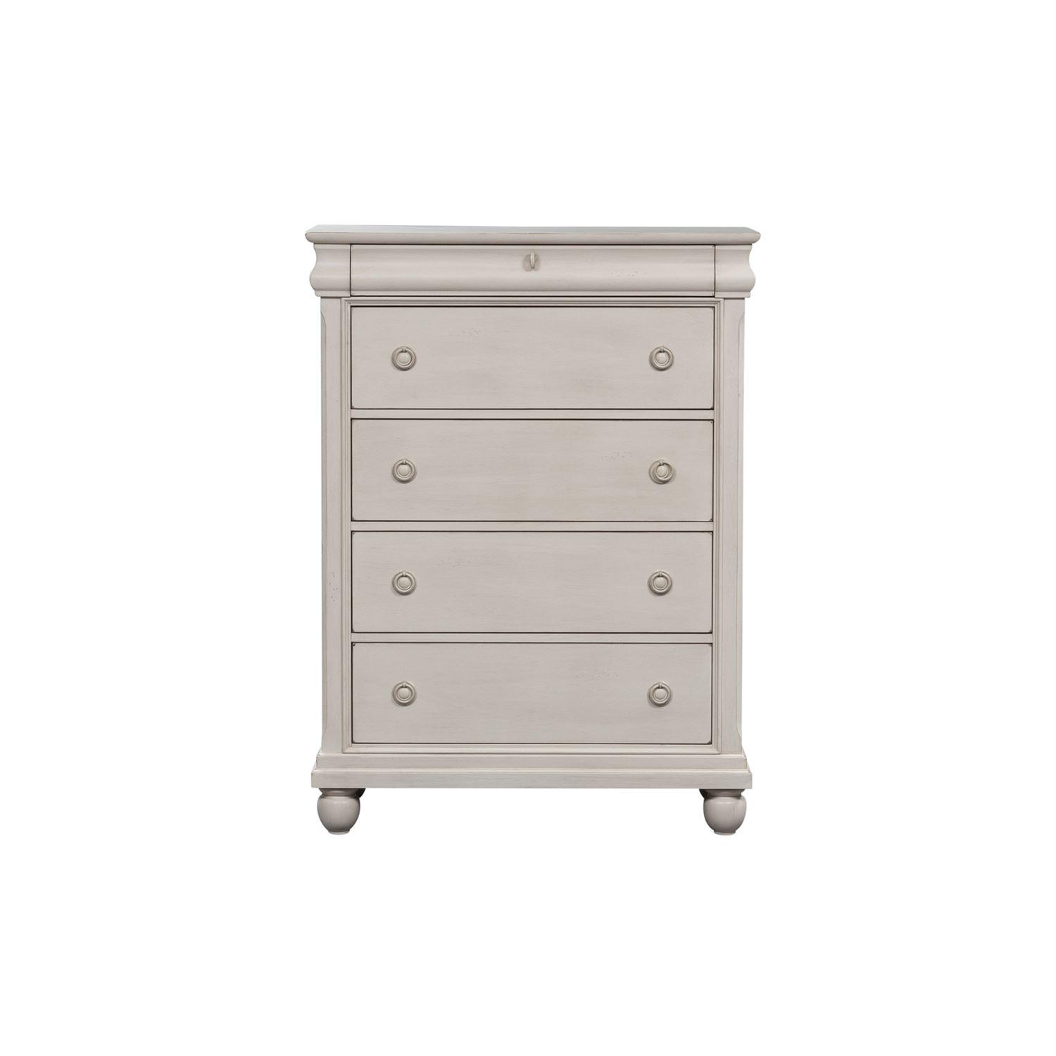 Traditional Bachelor Chest Rustic Traditions II  (689-BR) Bachelor Chest 689-BR41 in White 