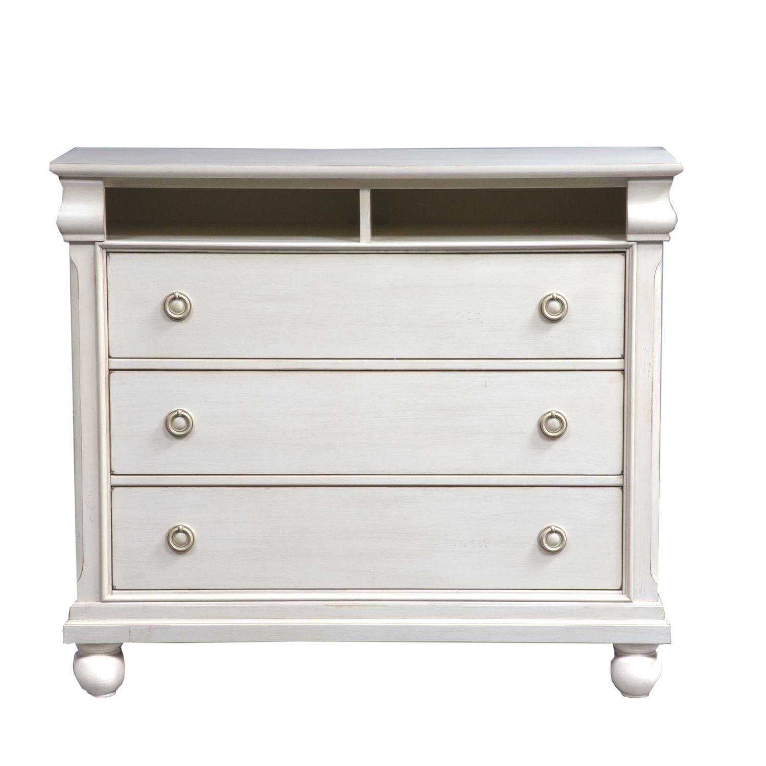

    
White Finish Wood Media Chest Rustic Traditions II 689-BR45 Liberty Furniture
