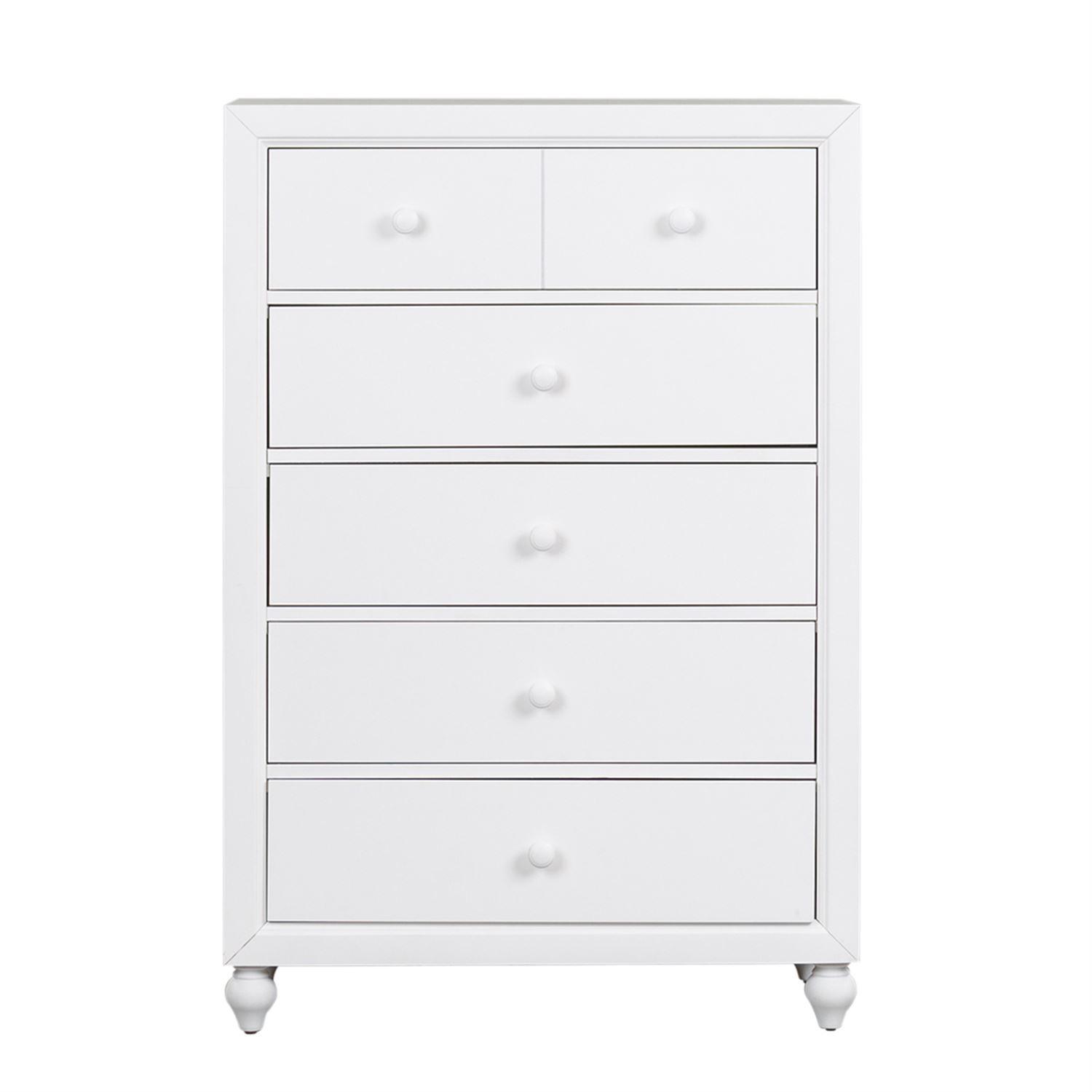 Traditional Bachelor Chest Cottage View  (523-YBR) Bachelor Chest 523-BR40 in White 