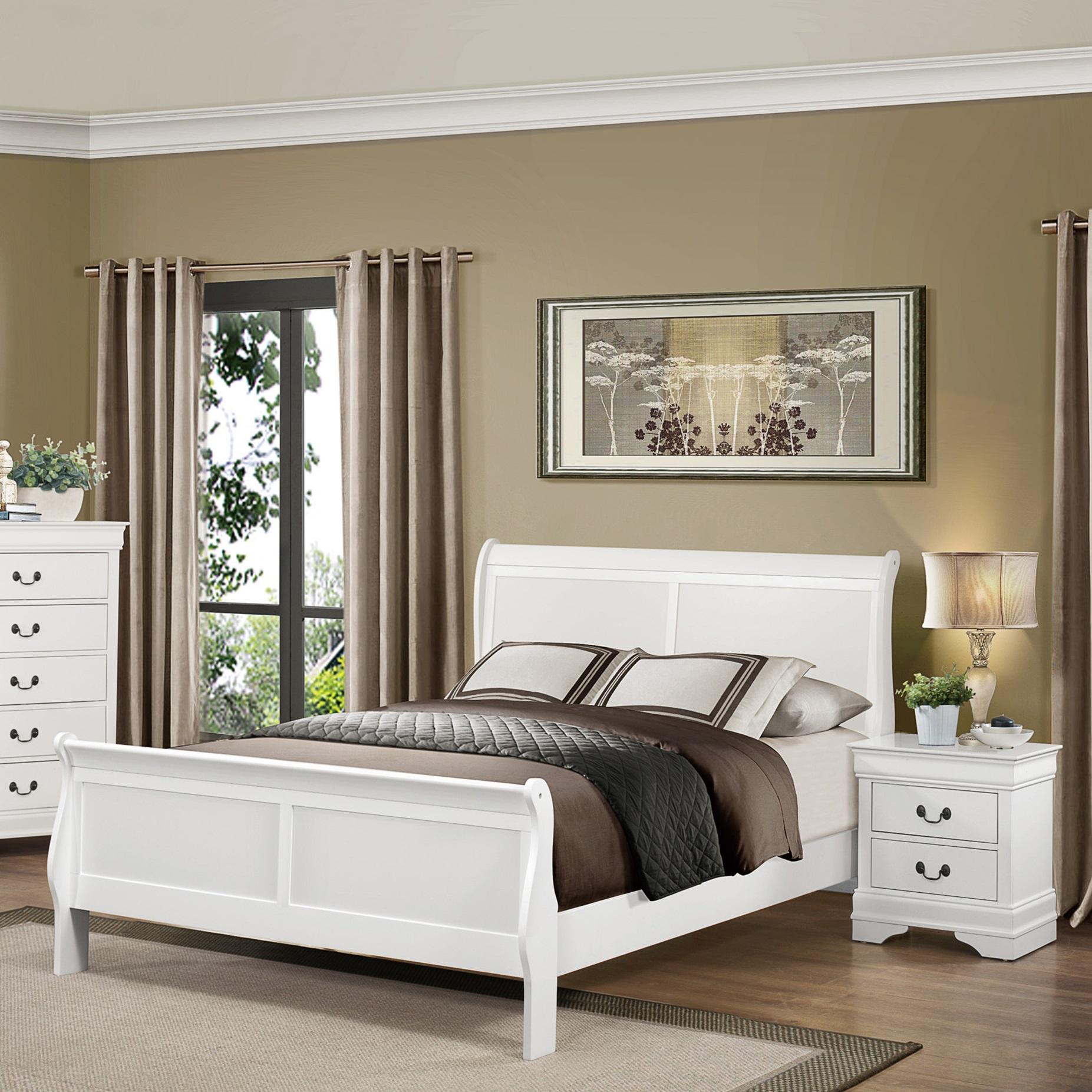 Traditional Bedroom Set 2147KW-1CK-3PC Mayville 2147KW-1CK-3PC in White 