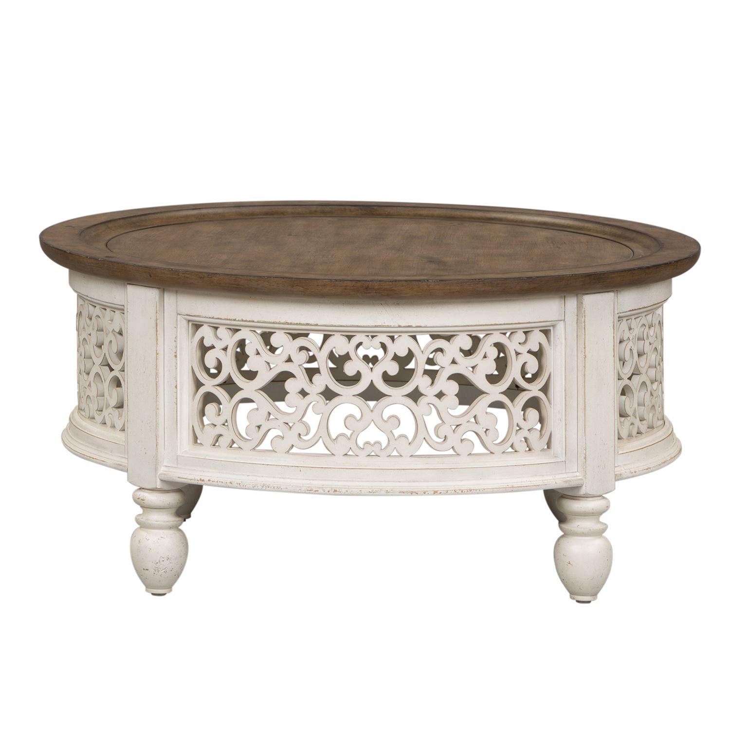 

    
Traditional White Wood Coffee Table Set 3 Pcs 698-OT-O3PCS Liberty Furniture
