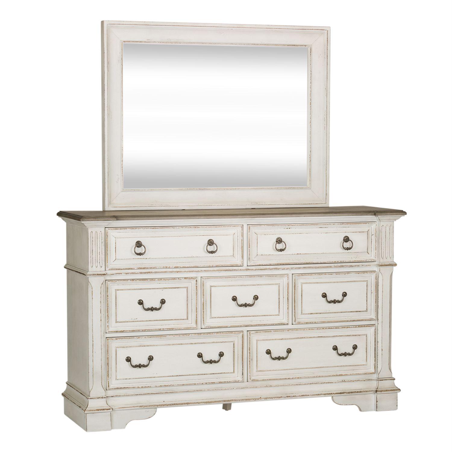

    
Liberty Furniture Abbey Park  520-BR-DM Dresser With Mirror White 520-BR-DM
