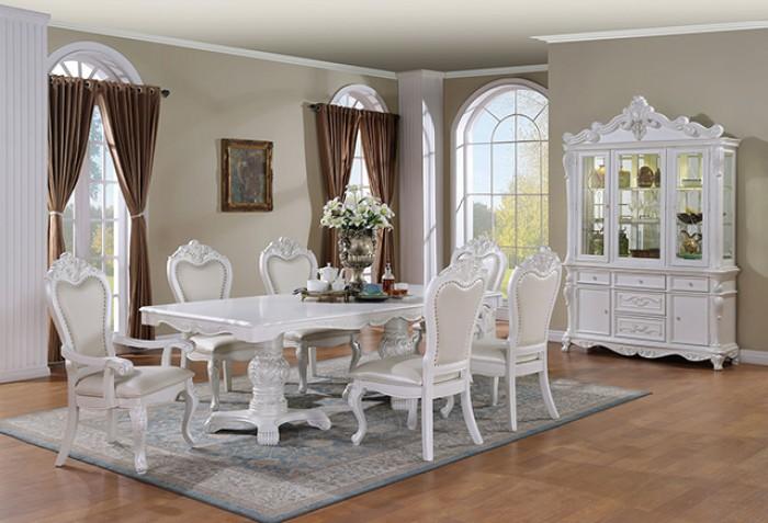 

    
 Shop  Traditional White Wood Dining Room Set 10PCS Furniture of America Manzanita FM3261WH-T-10PCS
