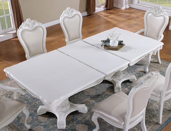 

    
Traditional White Wood Dining Room Set 7PCS Furniture of America Manzanita FM3261WH-T-7PCS
