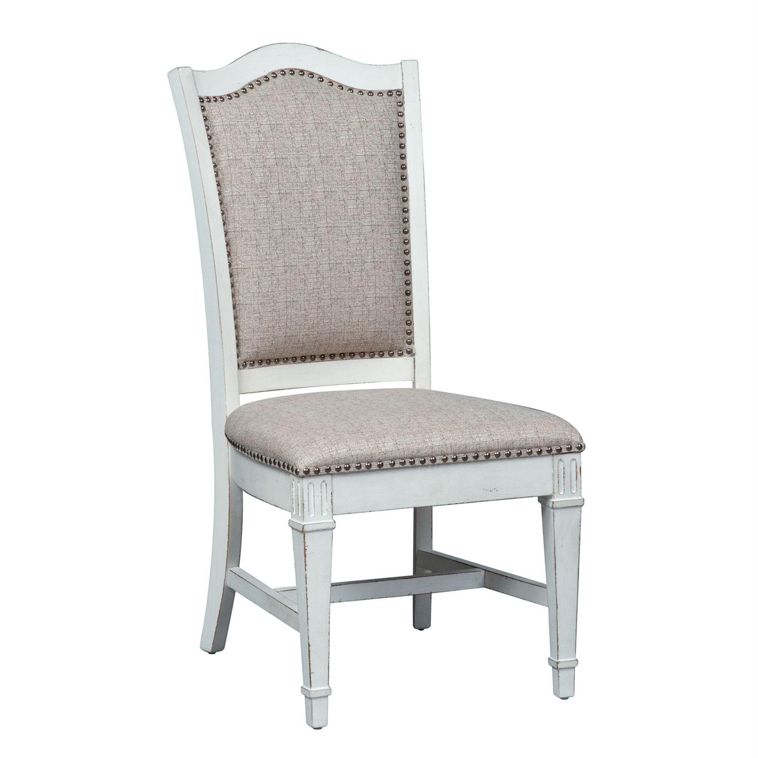 Traditional Dining Chair Abbey Park 520-C6501S 520-C6501S-Set-2 in White 