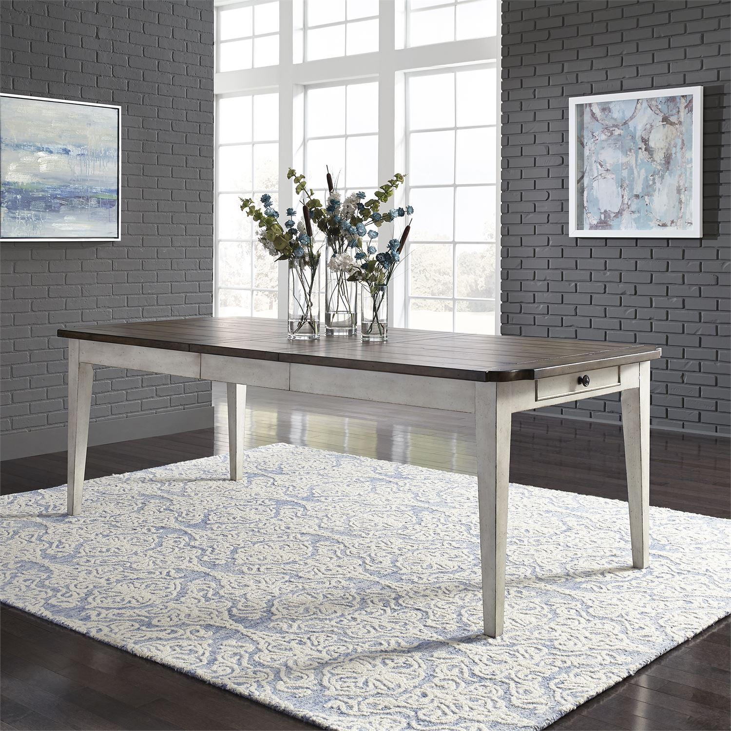 

    
Traditional White Wood Dining Table 698-T4090 Liberty Furniture
