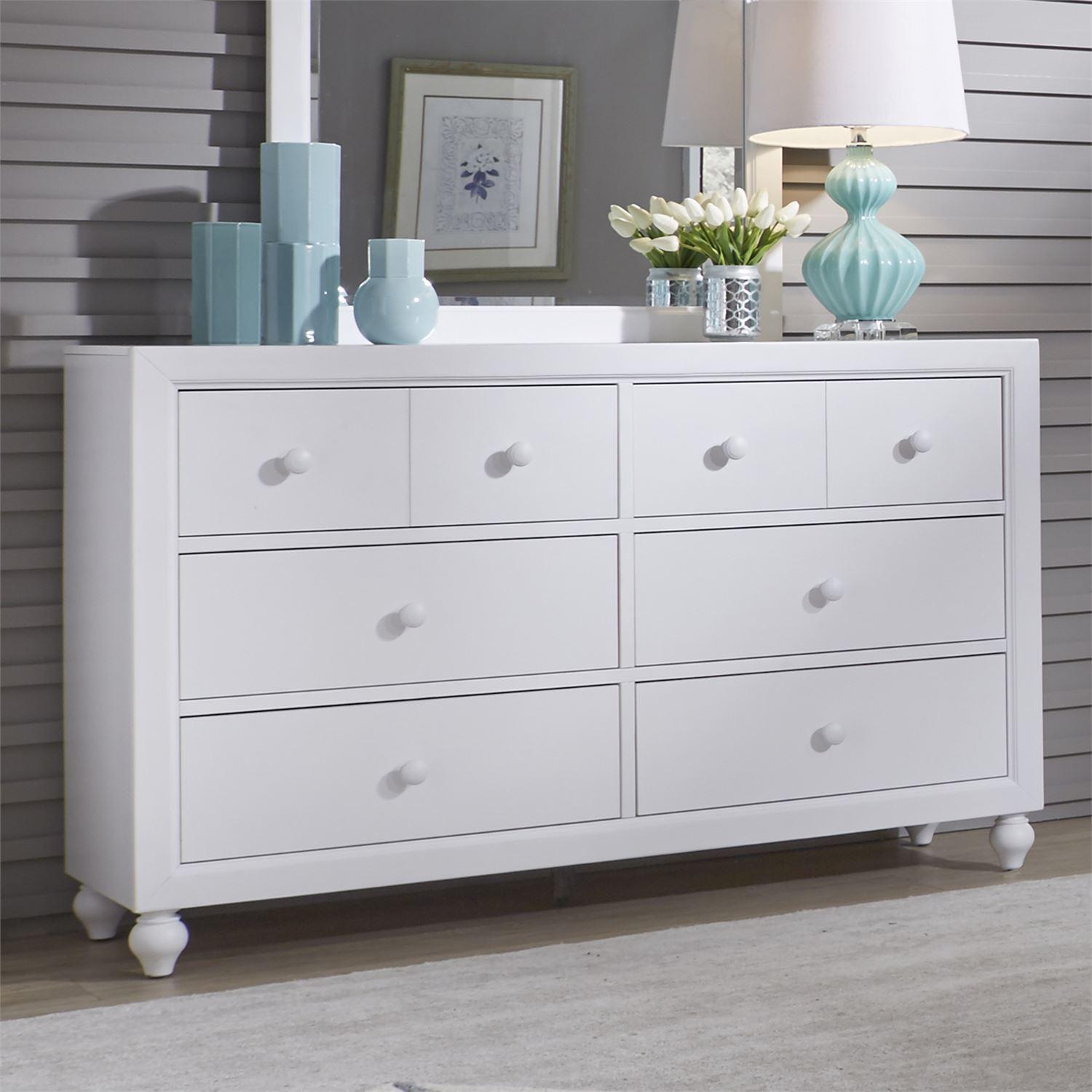 

    
Traditional White Wood Double Dresser Cottage View (523-YBR) Liberty Furniture
