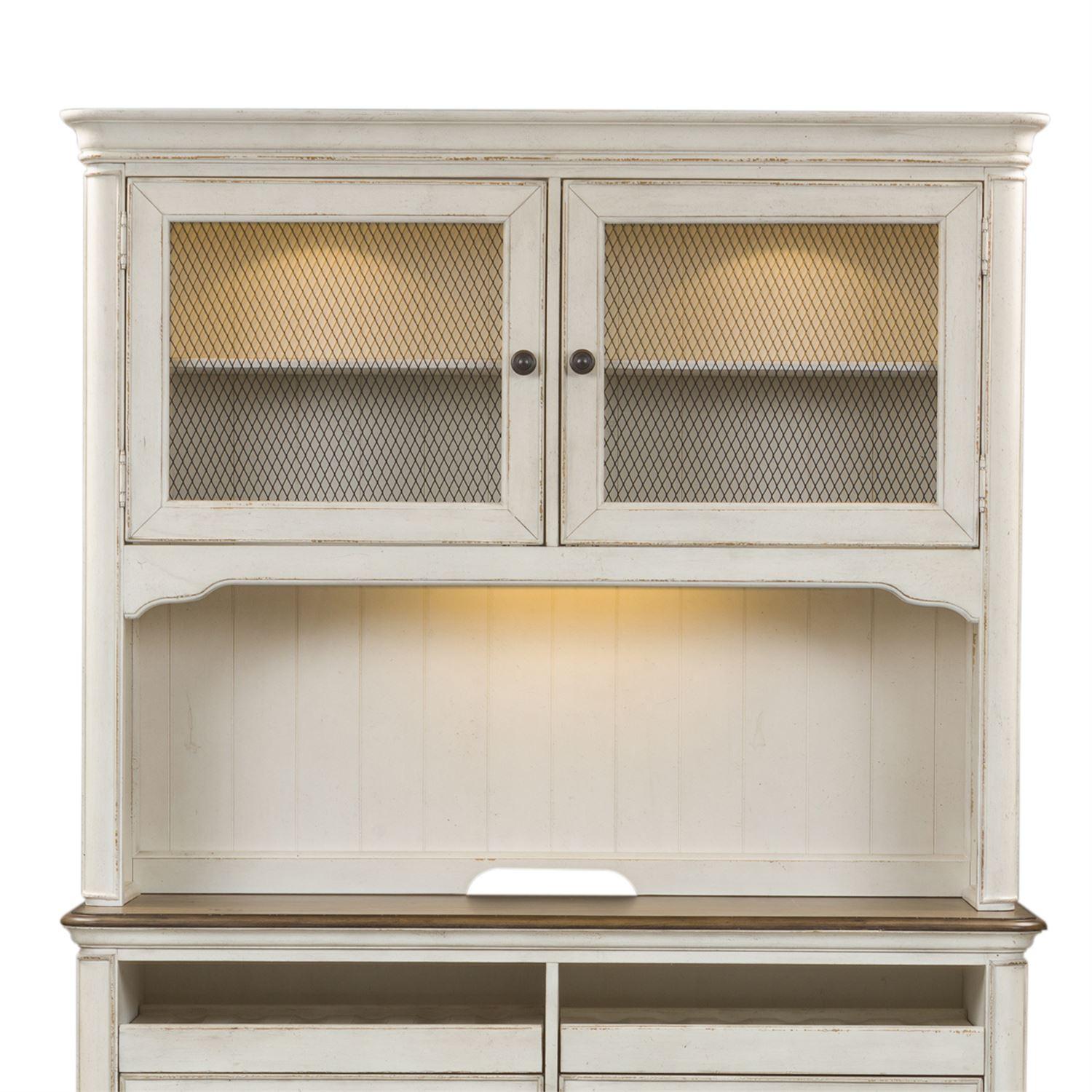 

    
Traditional White Wood Hutch Parisian Marketplace (698-DR) Liberty Furniture
