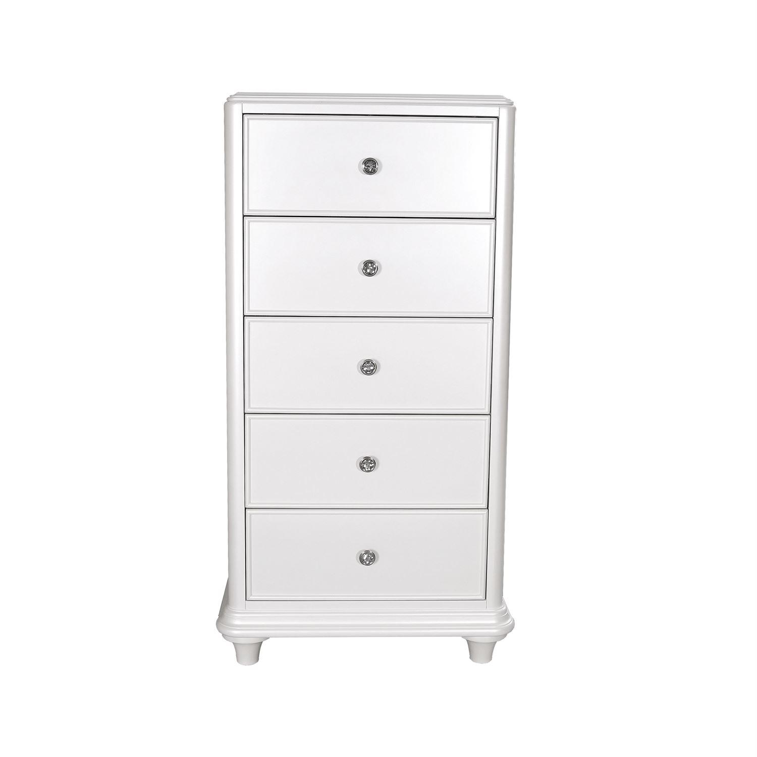 Traditional Lingerie Chest Stardust  (710-YBR) Lingerie Chest 710-BR43 in White 