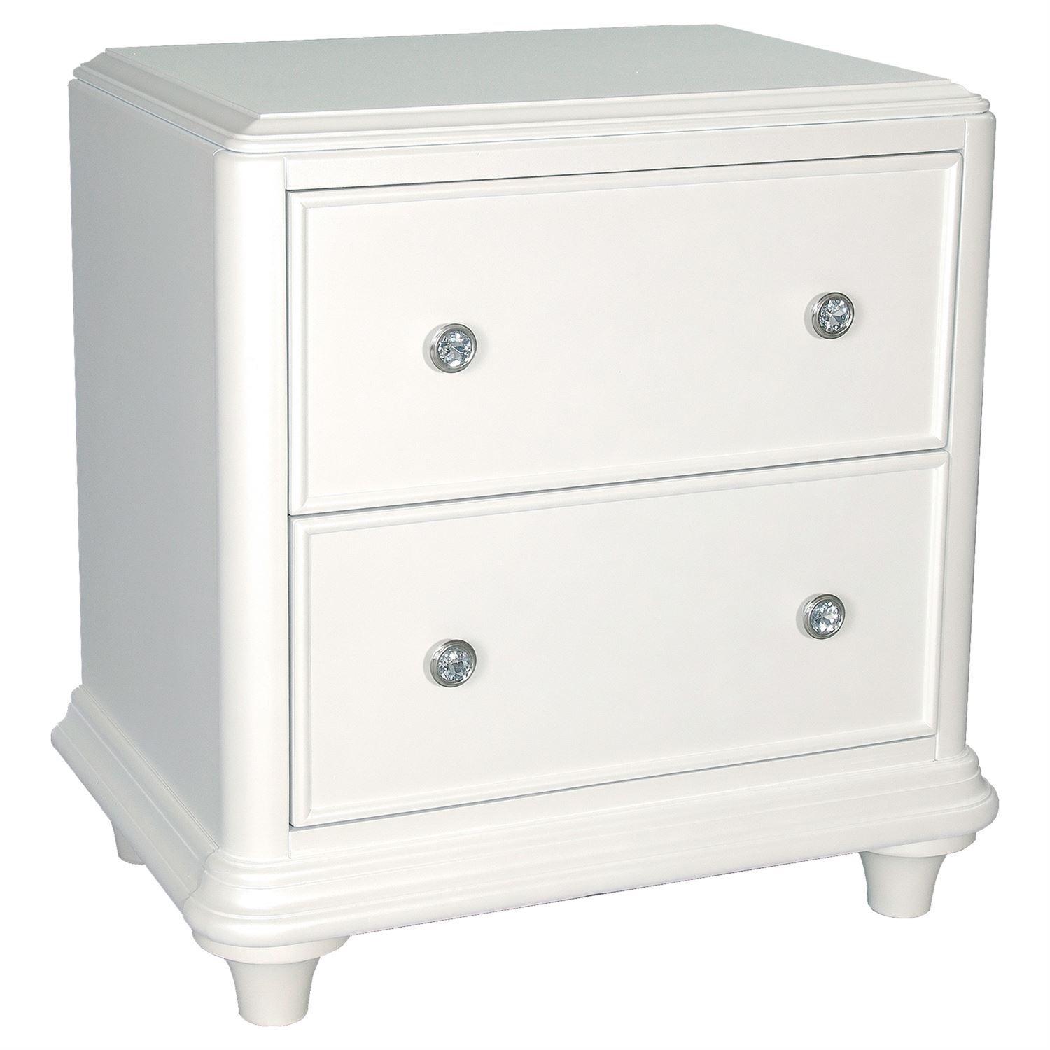 

    
Traditional White Wood Nightstand Stardust (710-YBR) Liberty Furniture
