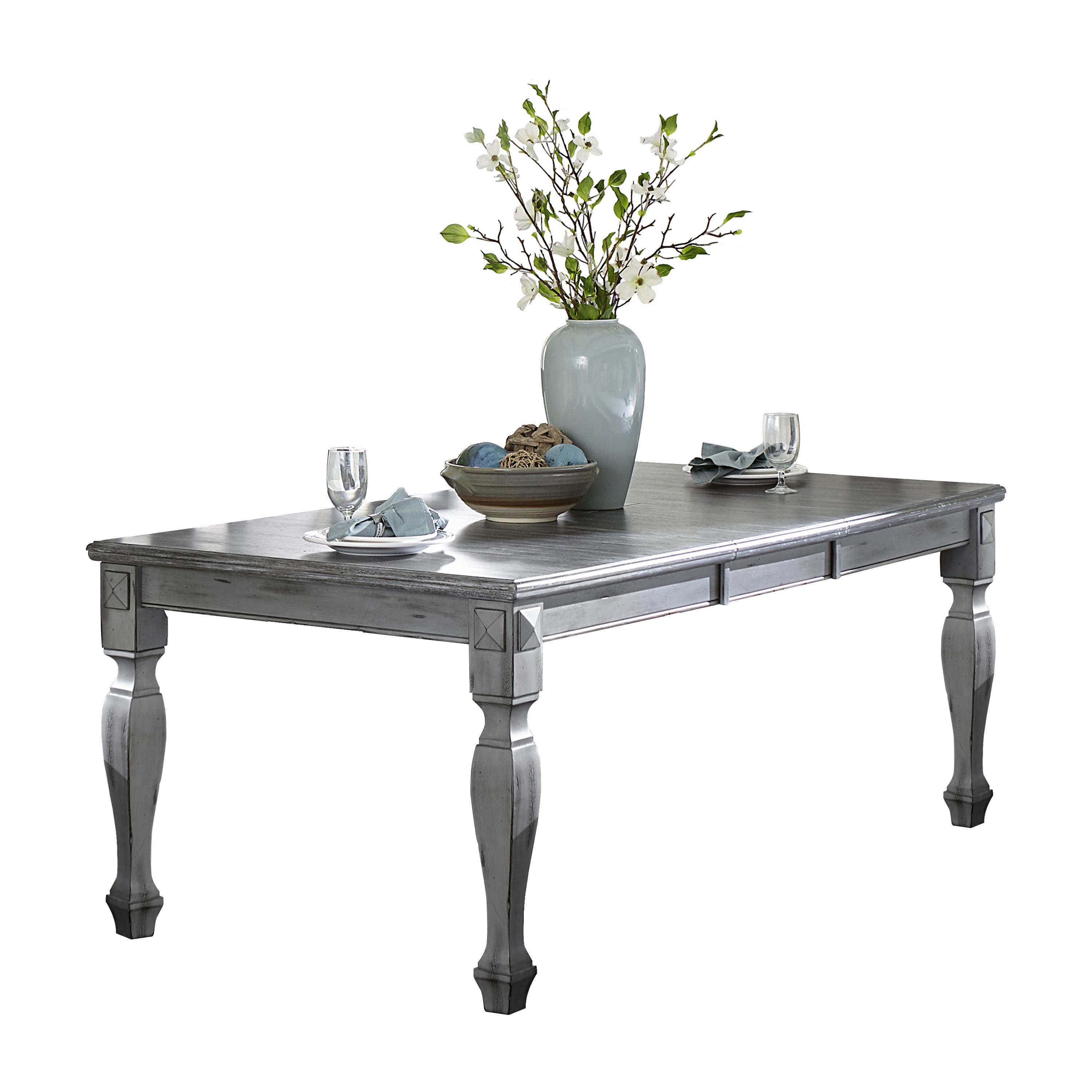 

    
Traditional Wire Brushed Gray Solid Rubberwood Dining Table Homelegance 5520-78 Fulbright
