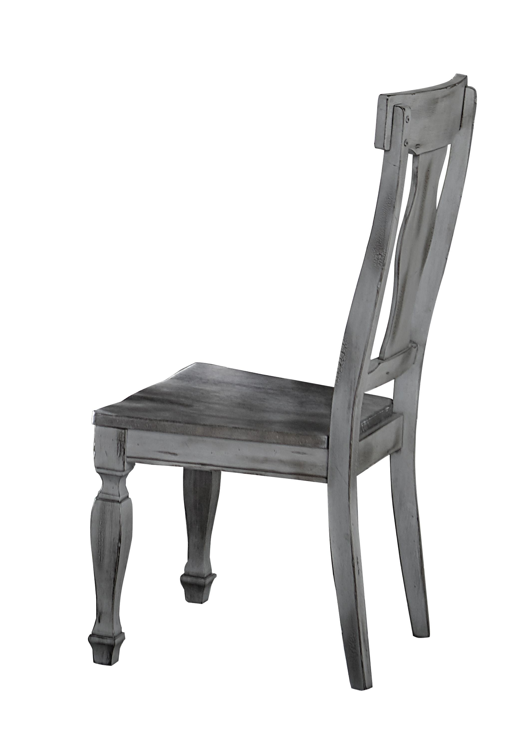 Traditional Side Chair Set 5520S Fulbright 5520S in Gray 