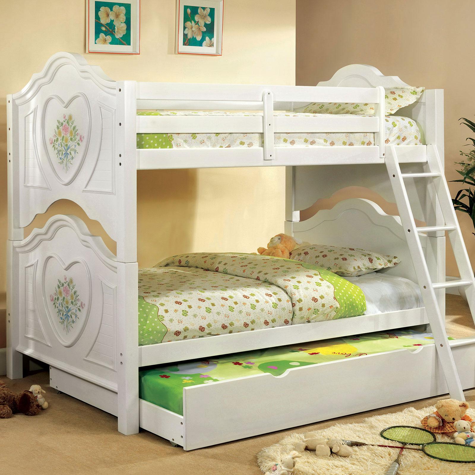 

    
Traditional Wood Bunk Bed in White Isabella iii by Furniture of America
