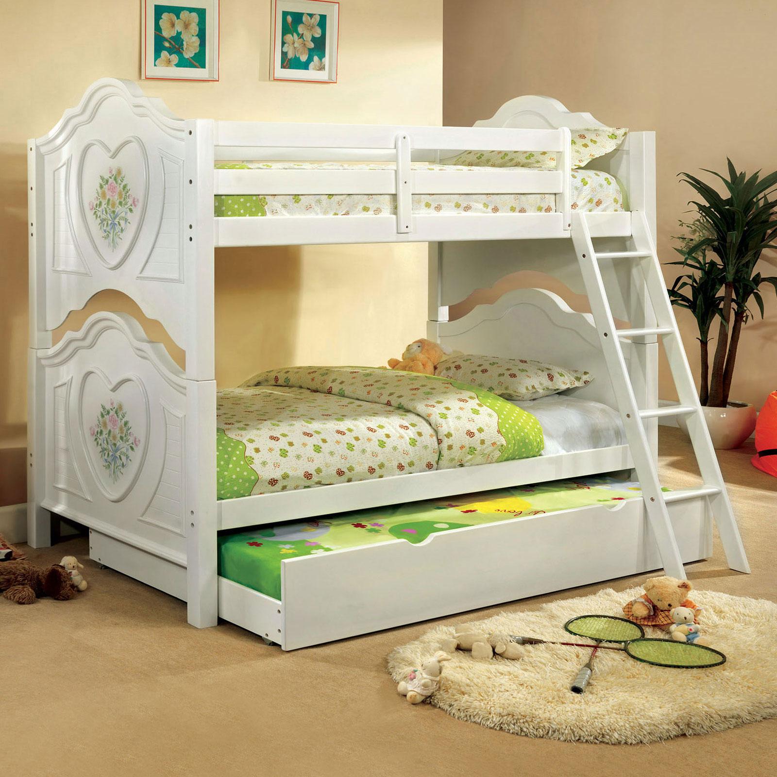 

    
Traditional Wood Bunk Bed in White Isabella iii by Furniture of America
