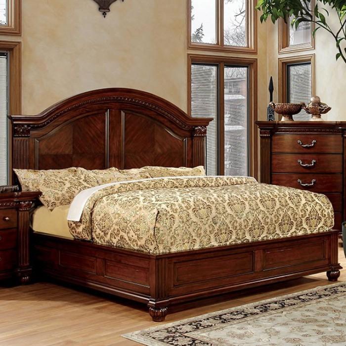 Traditional Panel Bed Grandom California King Bed CM7736-CK CM7736-CK in Cherry 