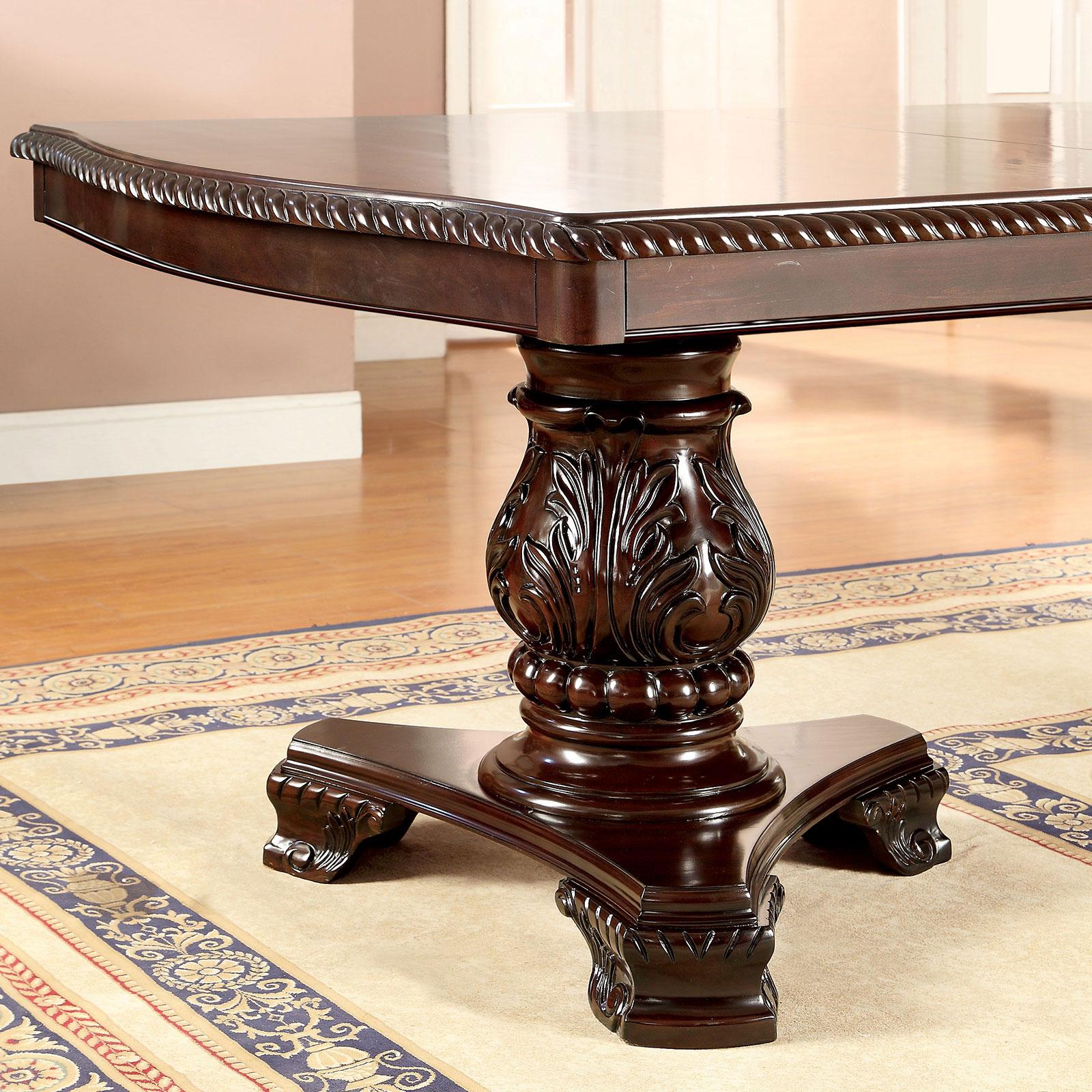 

    
Cherry Solid Wood Dining Table BELLAGIO CM3319T Furniture of America Traditional
