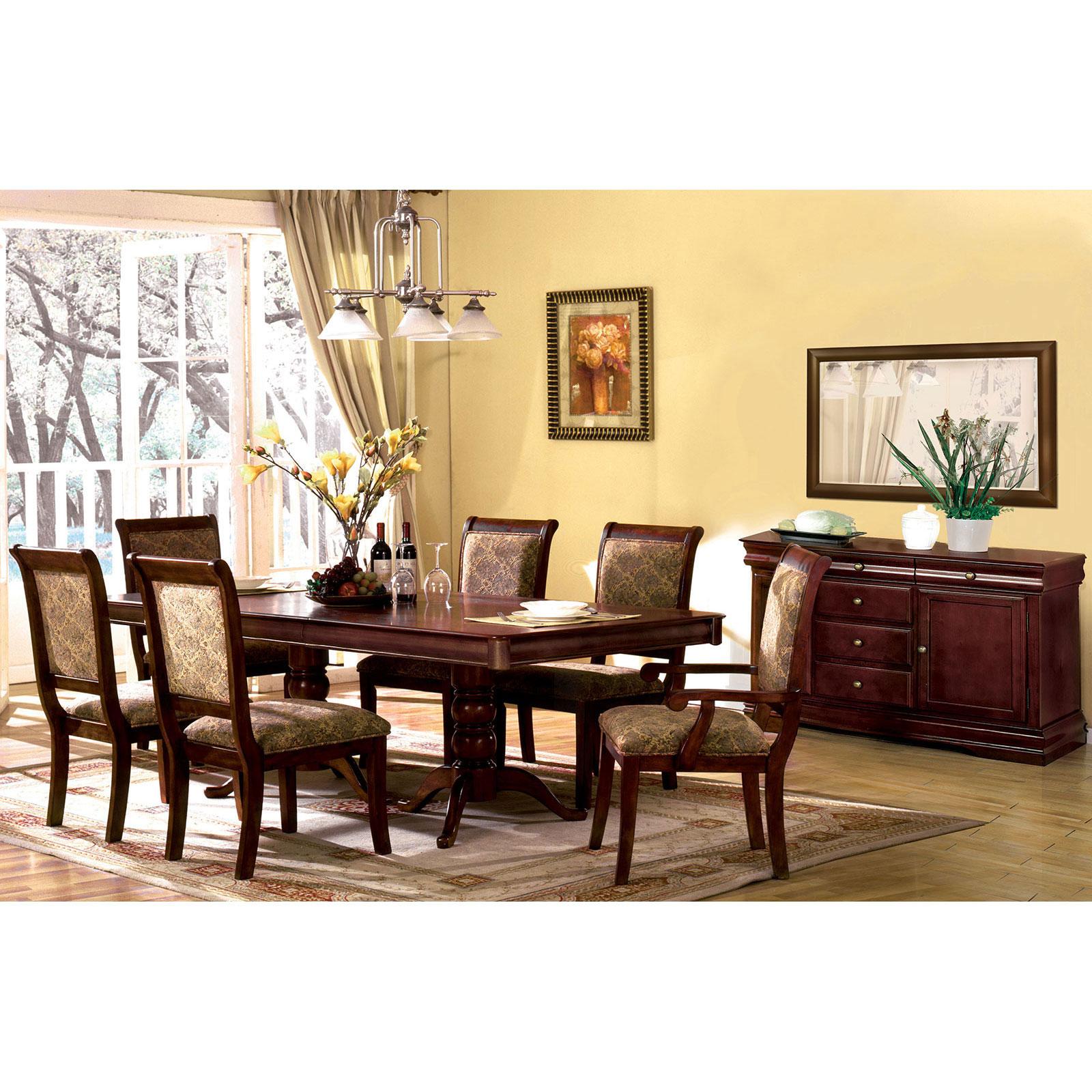 Traditional Dining Table ST. NICHOLAS CM3224T CM3224T-TABLE in Brown 
