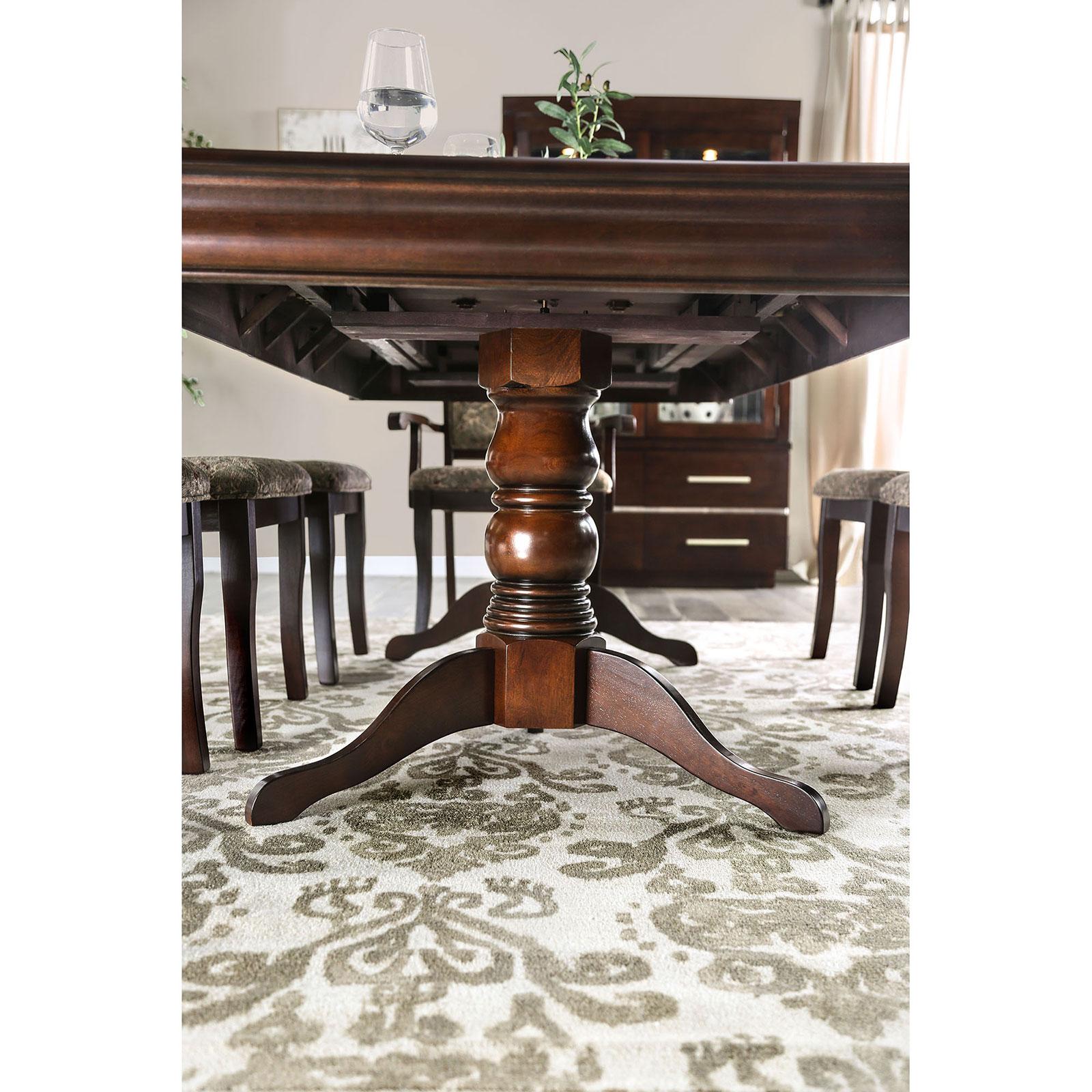 

    
CM3224T-TABLE Brown Wood Dining Table ST. NICHOLAS CM3224T Furniture of America Traditional
