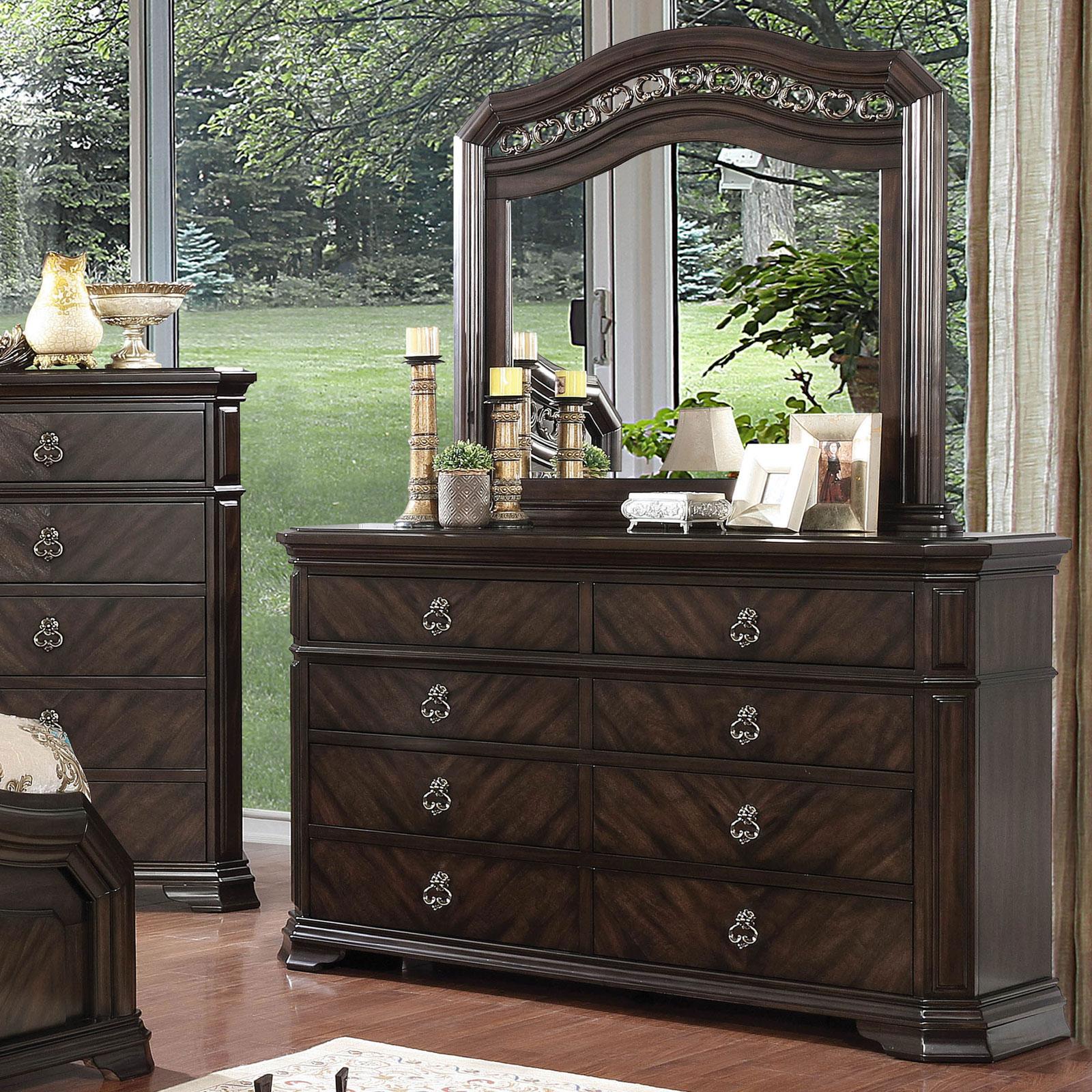 

    
Furniture of America Calliope Double Dresser Brown CM7751D

